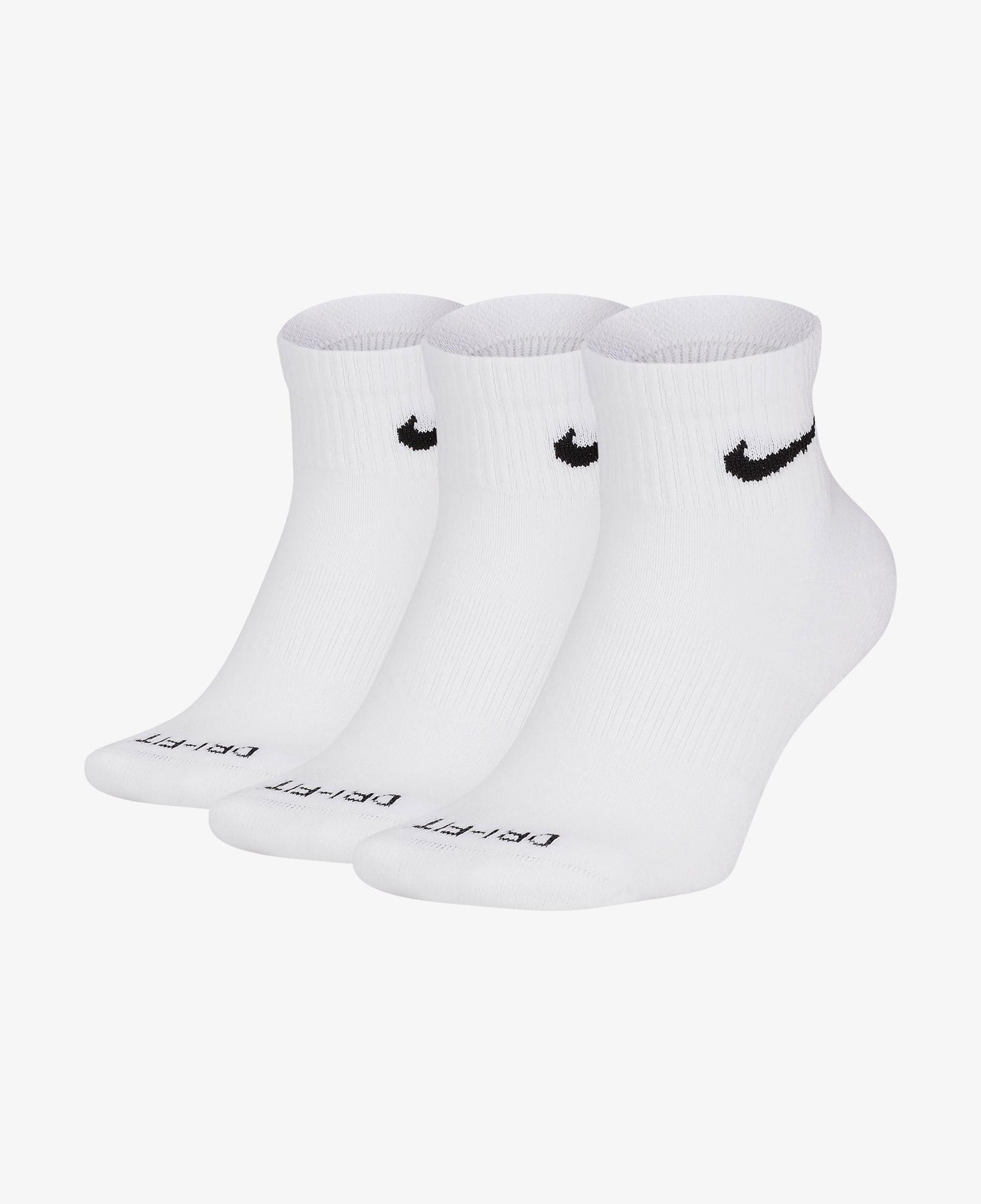 Nike Everyday Plus Cushioned 3' lü Unisex Beyaz Çorap