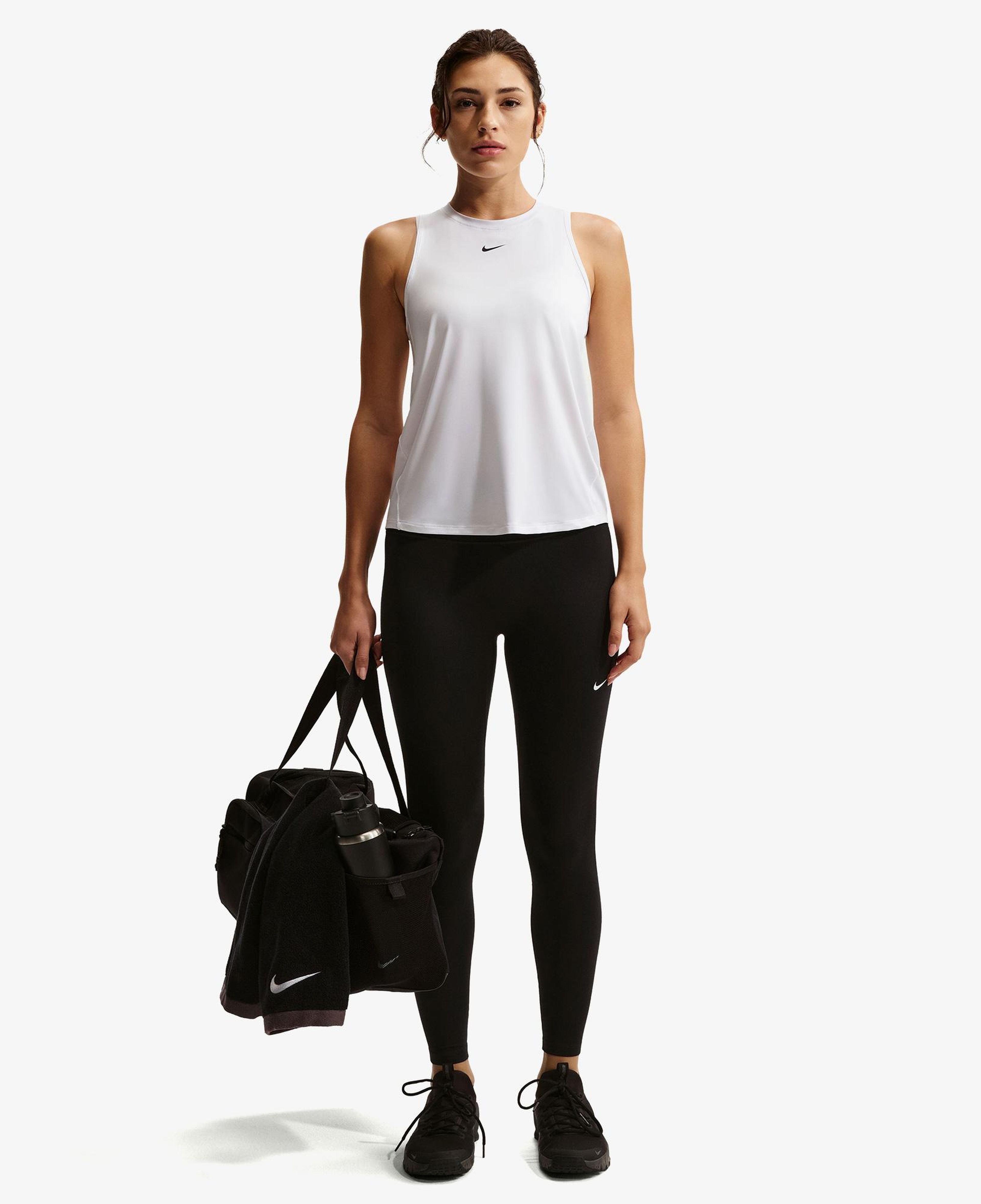 Nike One Classic Dri-Fit Kadın Beyaz Kolsuz T-Shirt