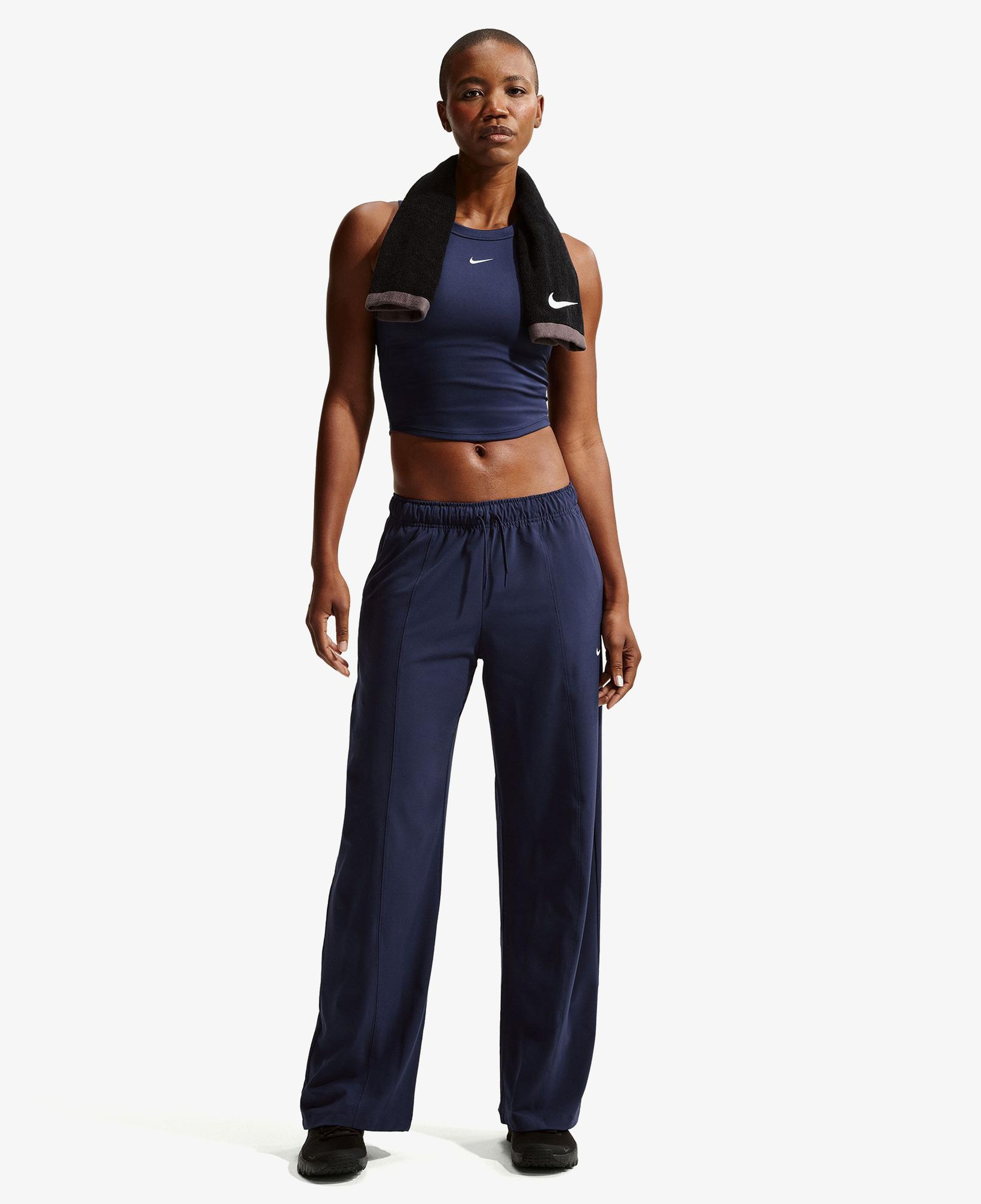 Nike One Fitted Dri-Fit Kadın Lacivert Crop T-Shirt