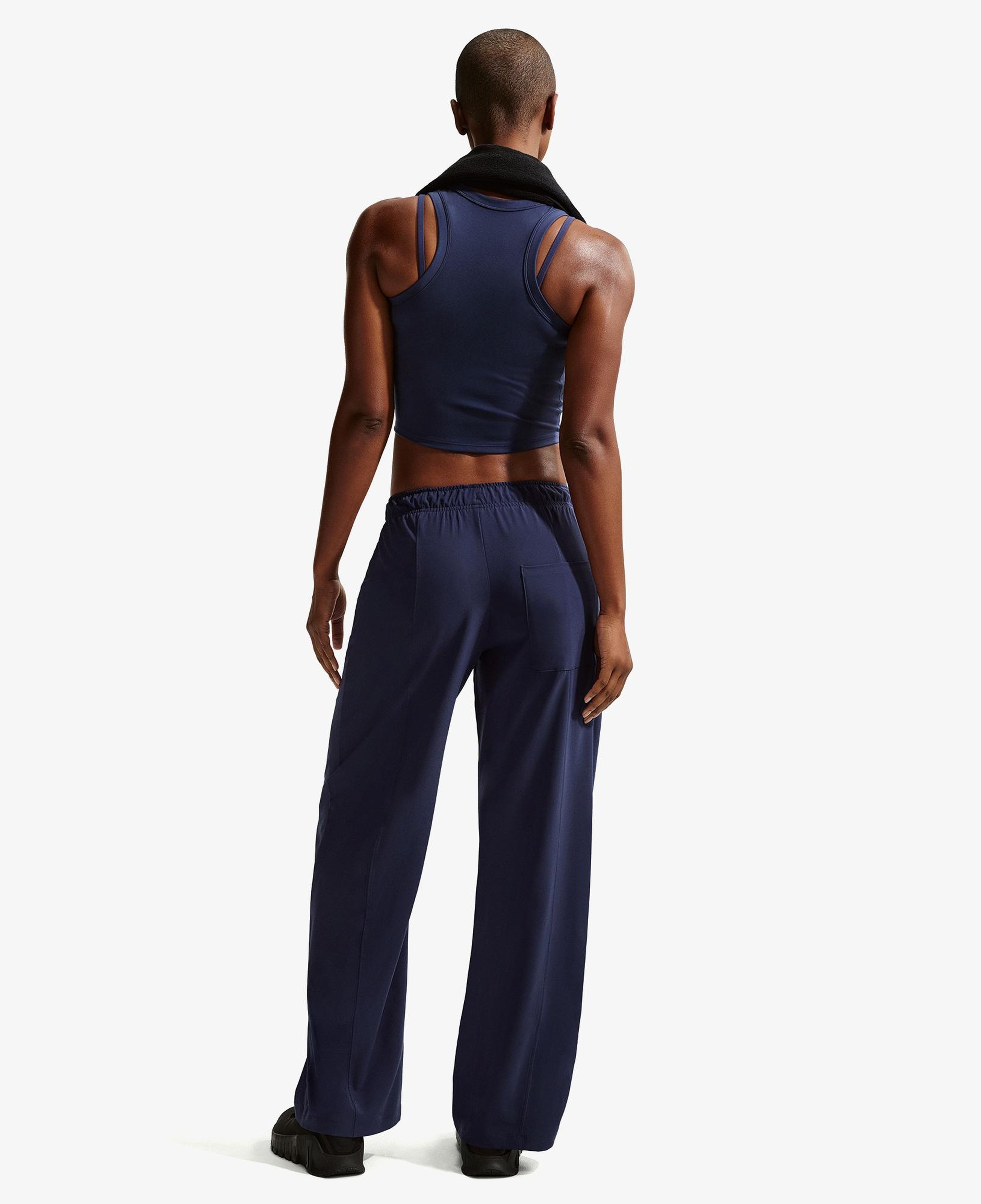 Nike One Fitted Dri-Fit Kadın Lacivert Crop T-Shirt