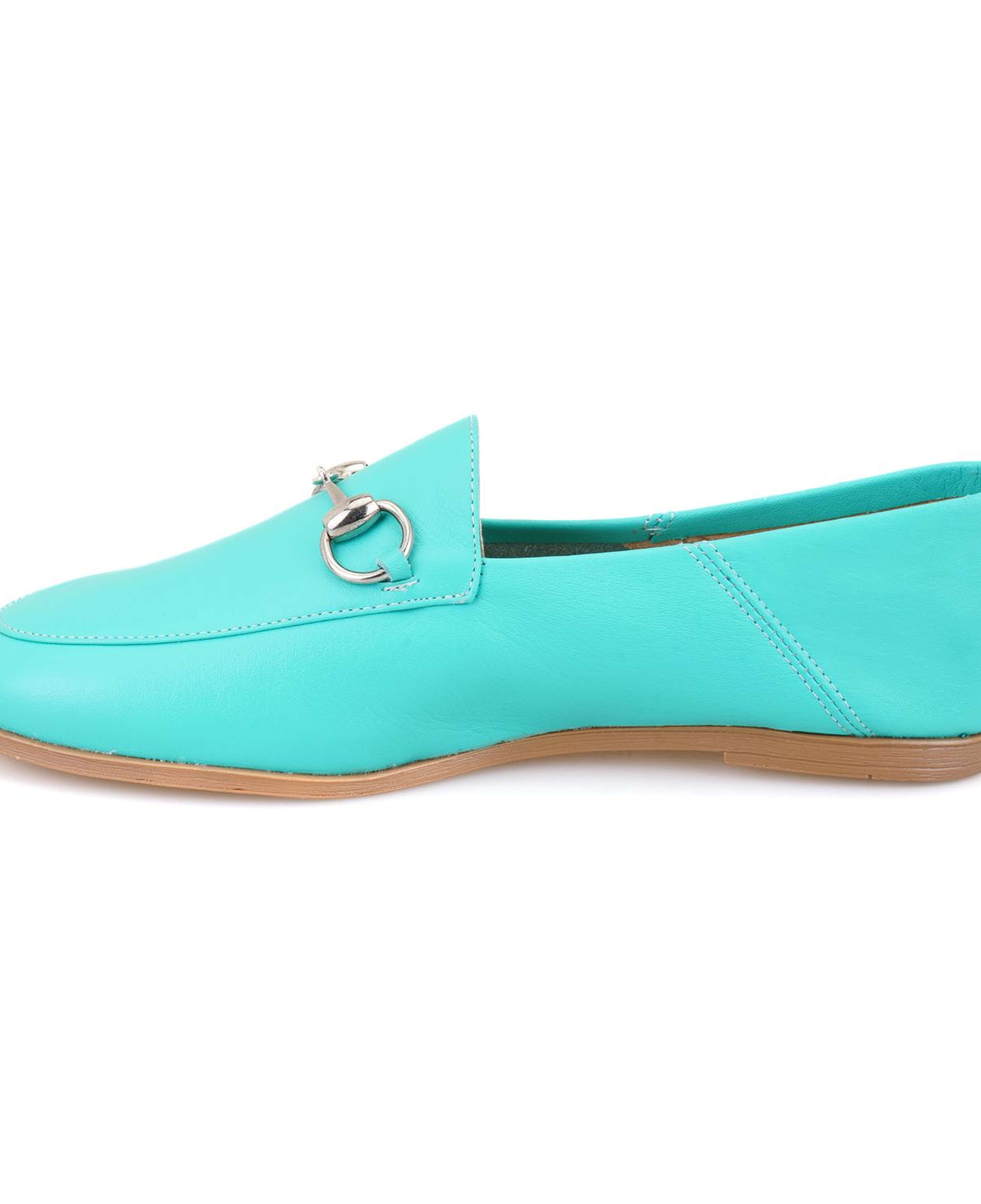 Kadın Mavi Deri Loafer