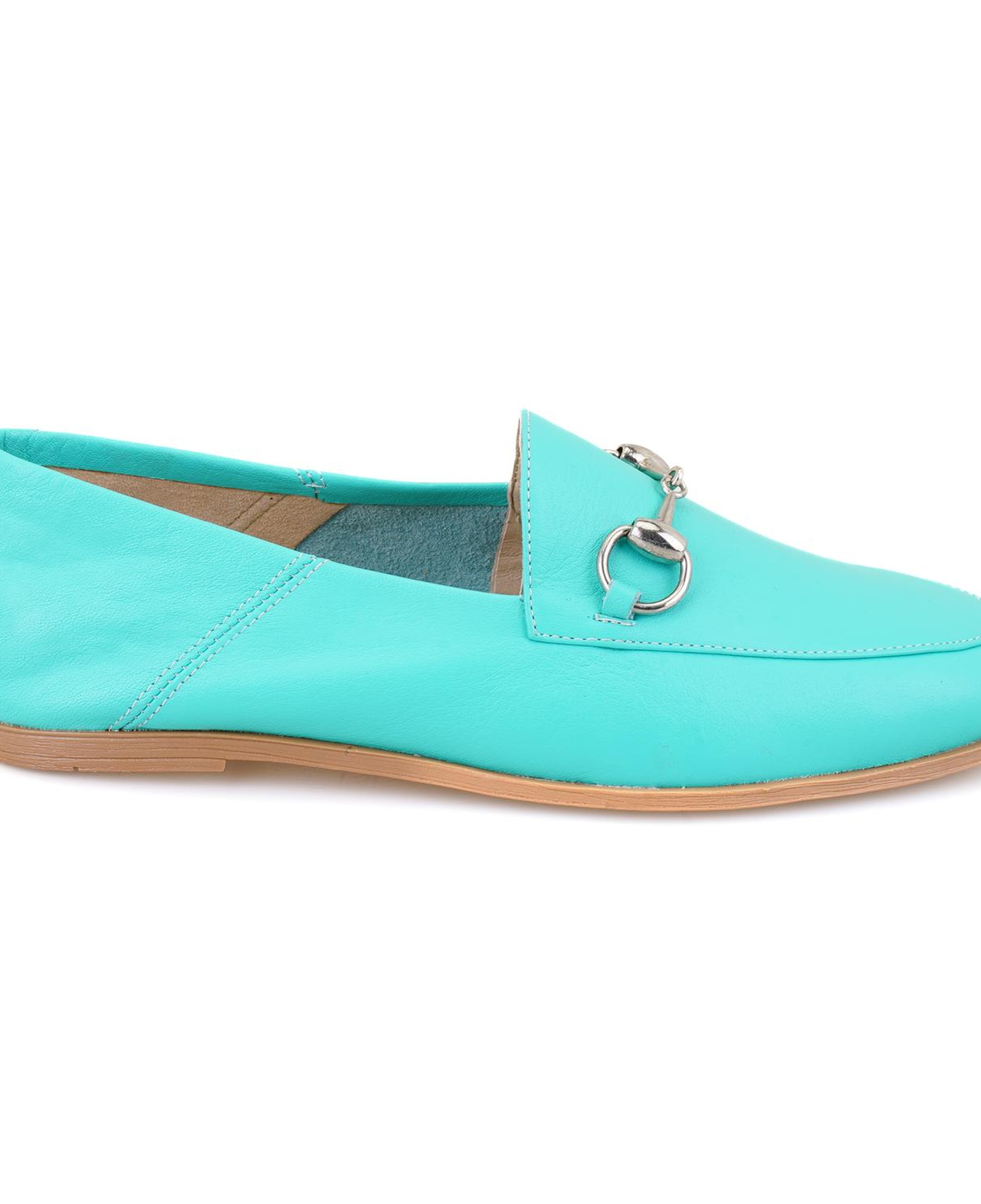 Kadın Mavi Deri Loafer