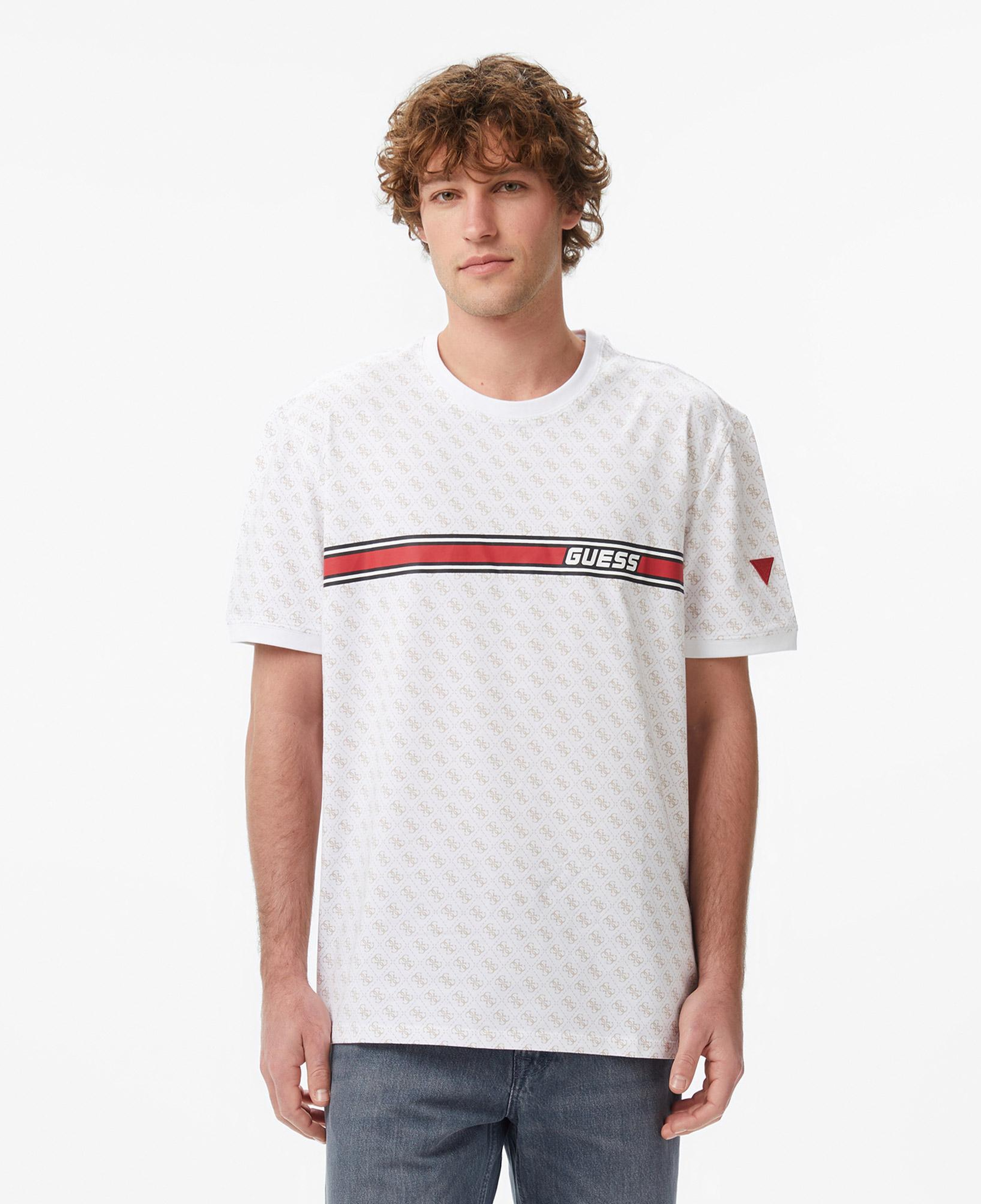 Guess Jamey Aktif Regular Fit Erkek Beyaz T-Shirt