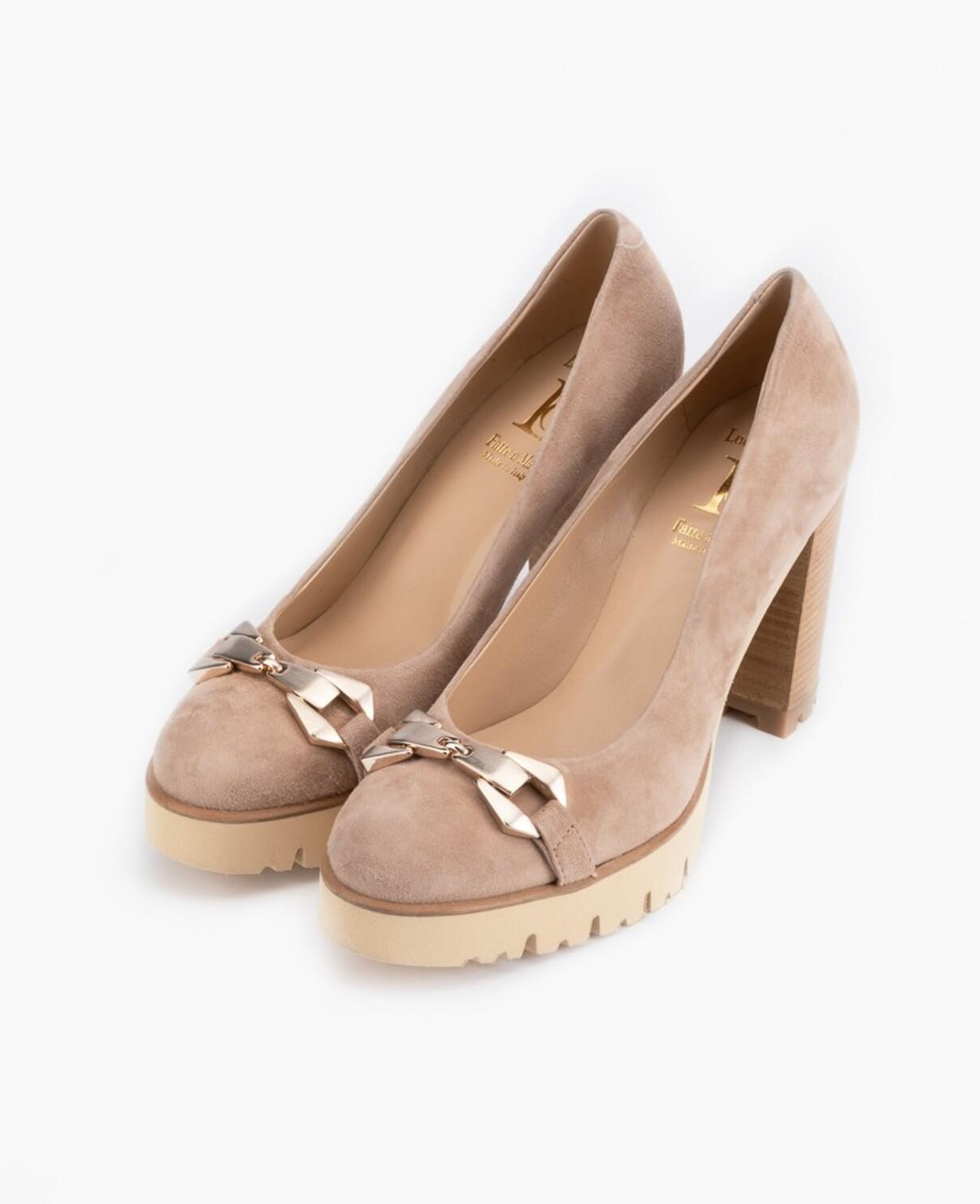 Luca Grossi Bej Kadın Topuklu Loafer