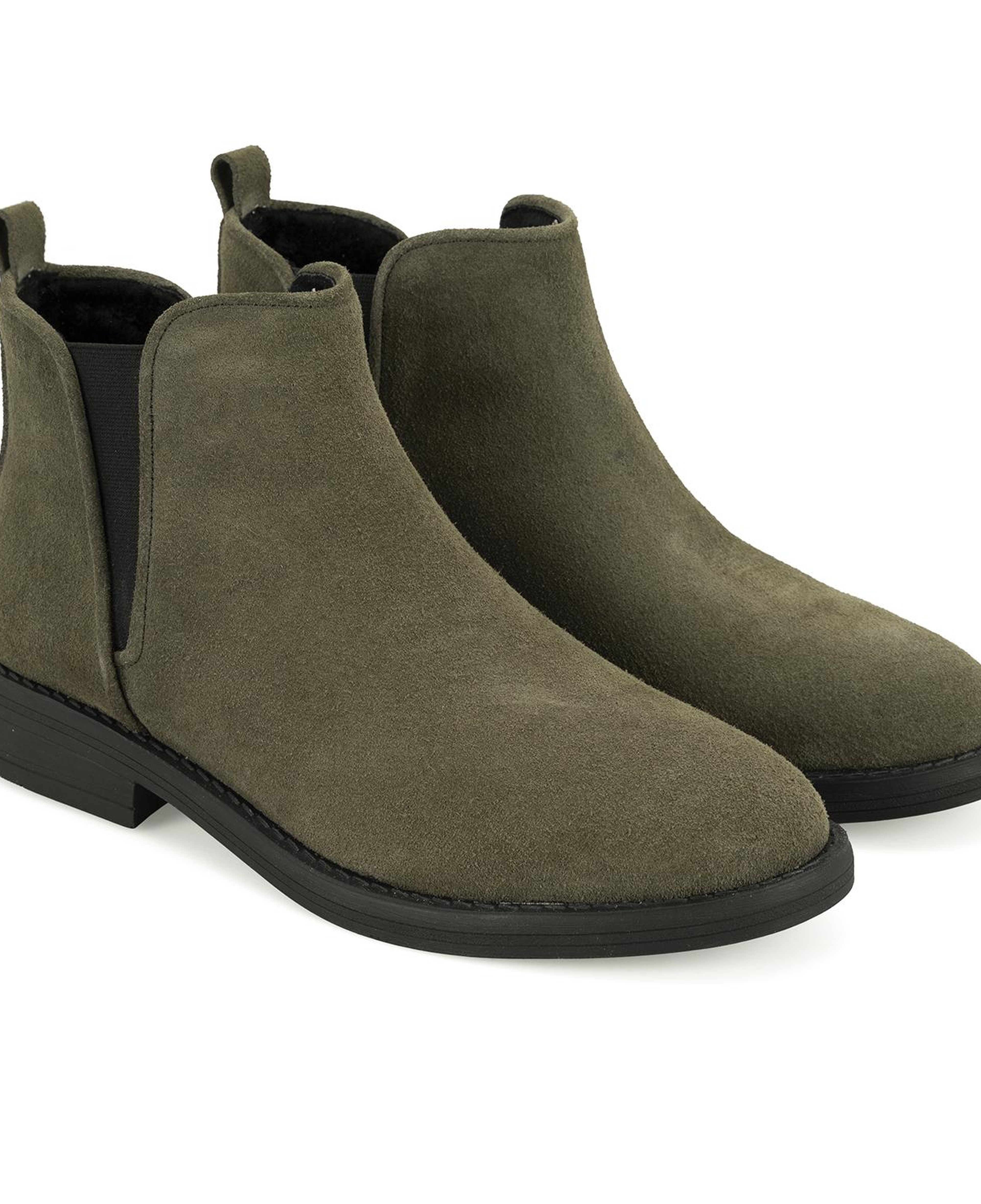 Serage Yeşil Kadın Deri Bot