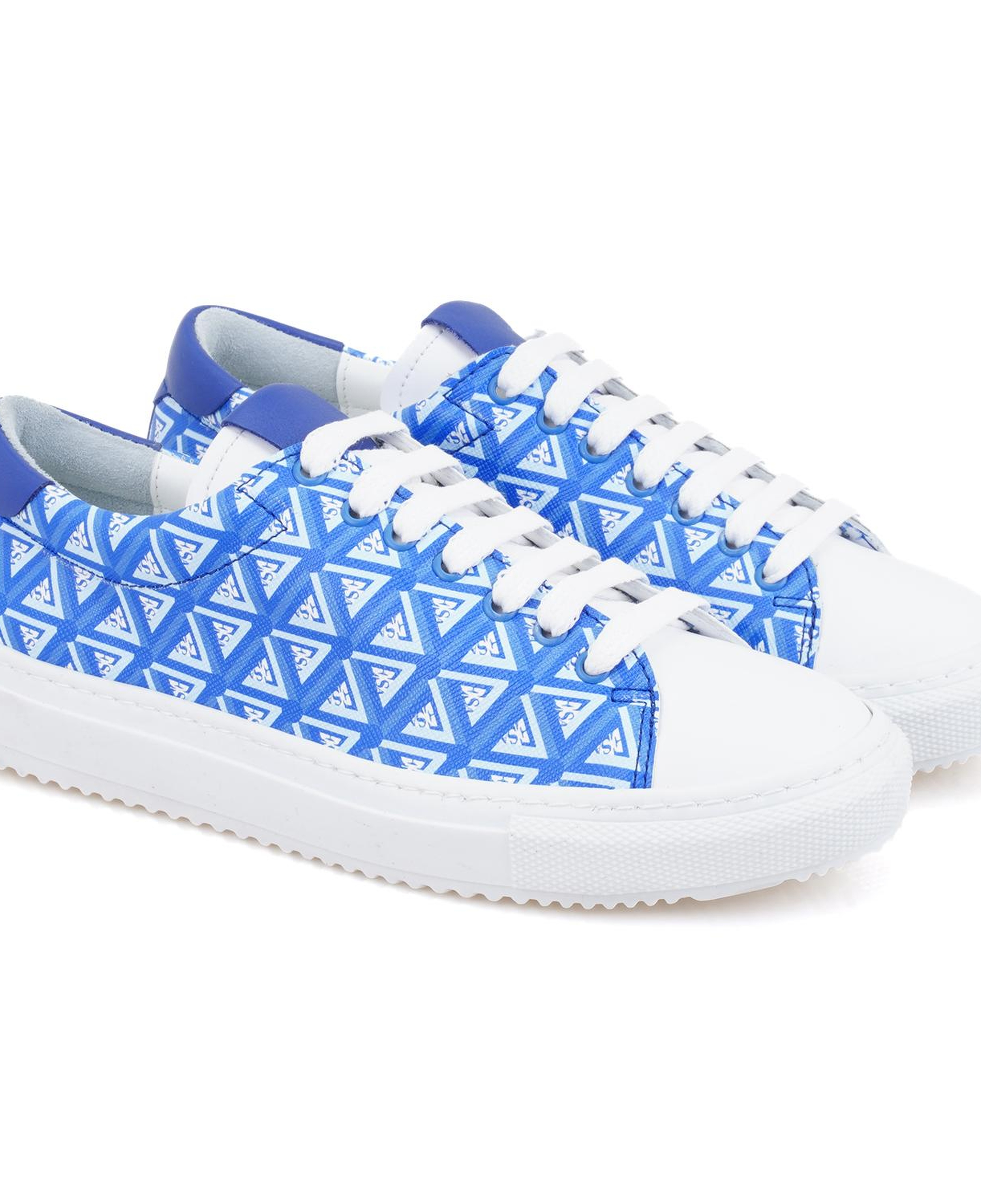 Kadın Mavi Monogram Spor Ayakkabı