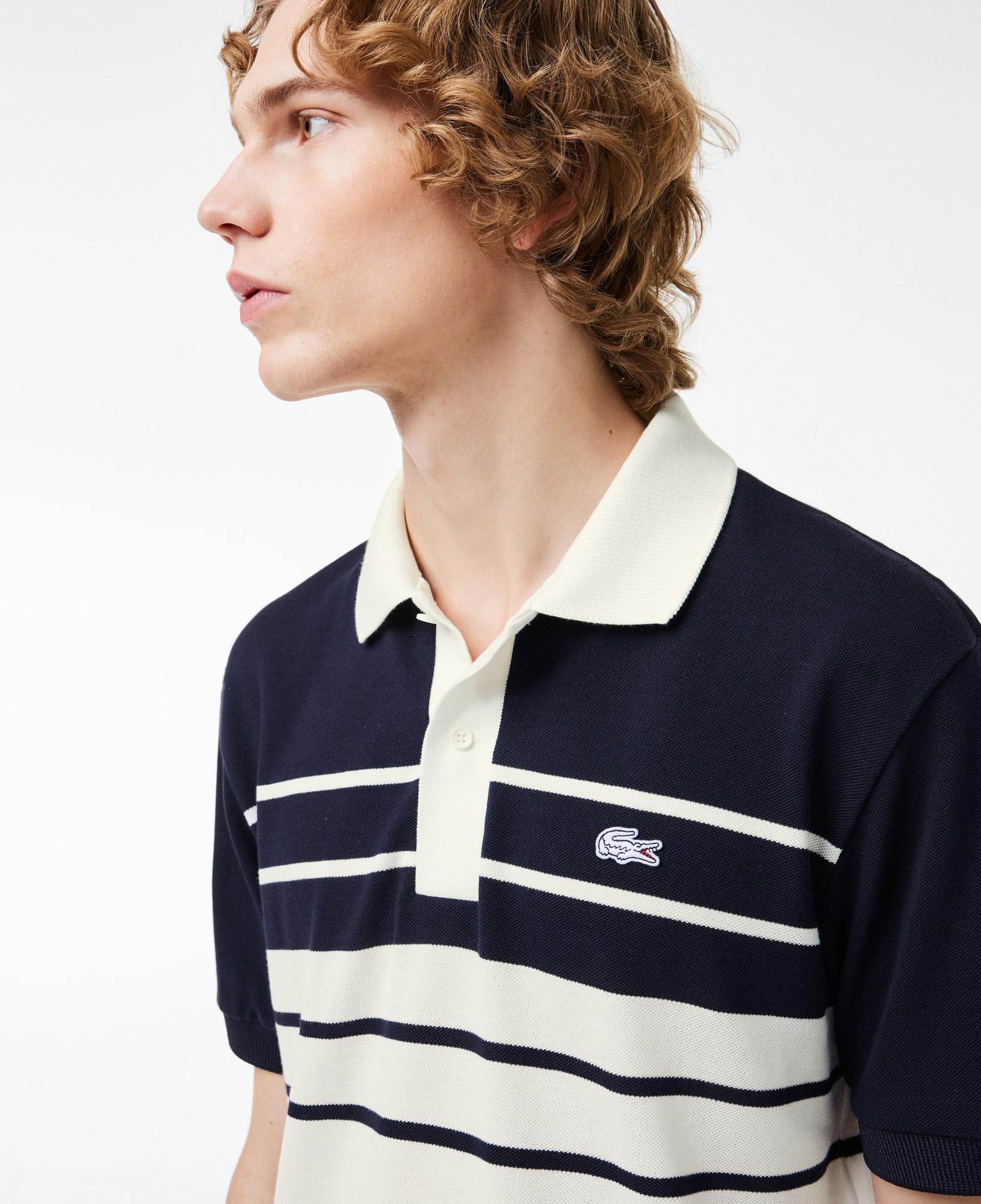 Lacoste L.12.12 Erkek Classic Fit Renk Bloklu Beyaz Polo