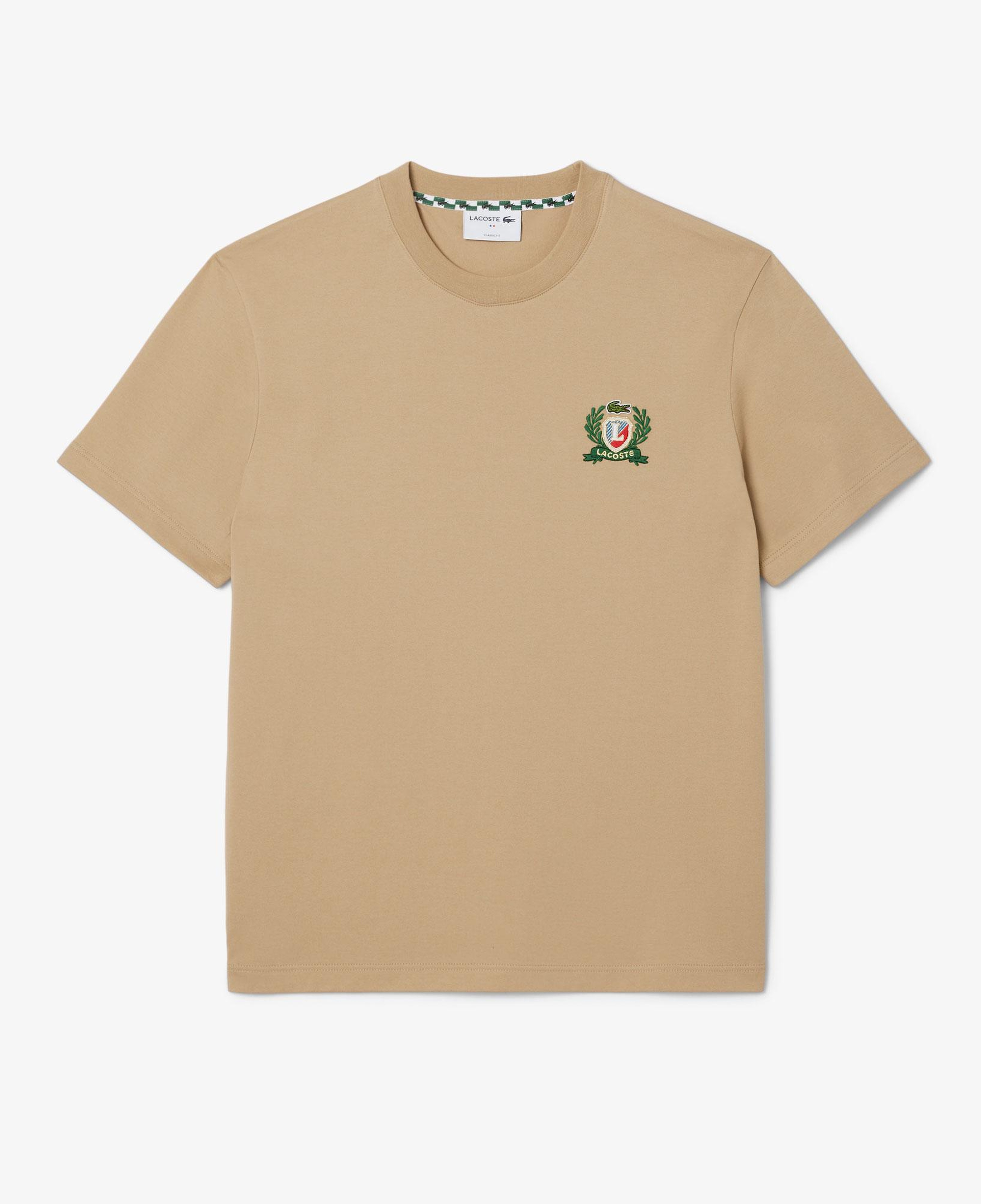 Lacoste Erkek Classic Fit Bisiklet Yaka Bej T-Shirt