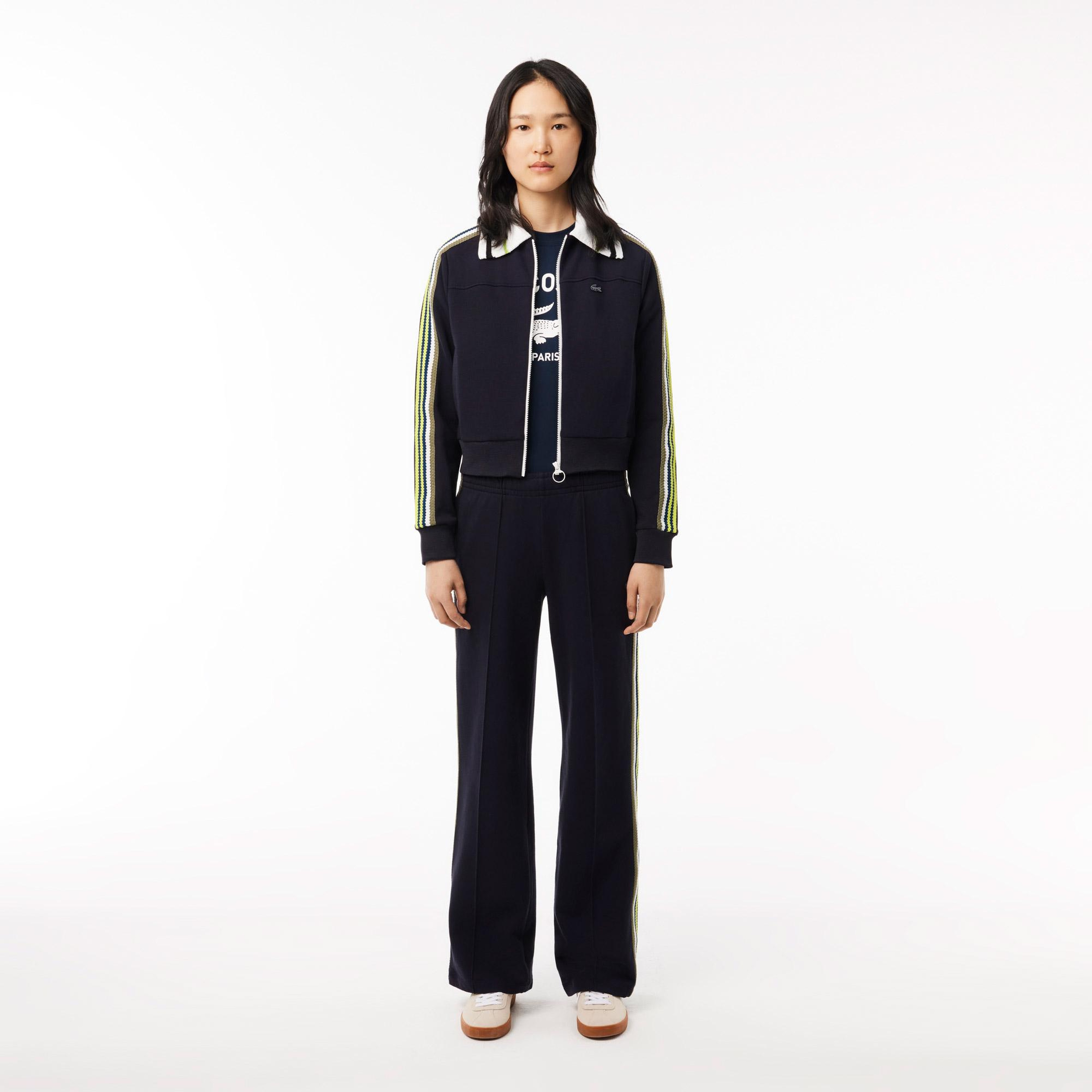 Lacoste Unisex Classic Fit Bisiklet Yaka Baskılı Lacivert T-Shirt