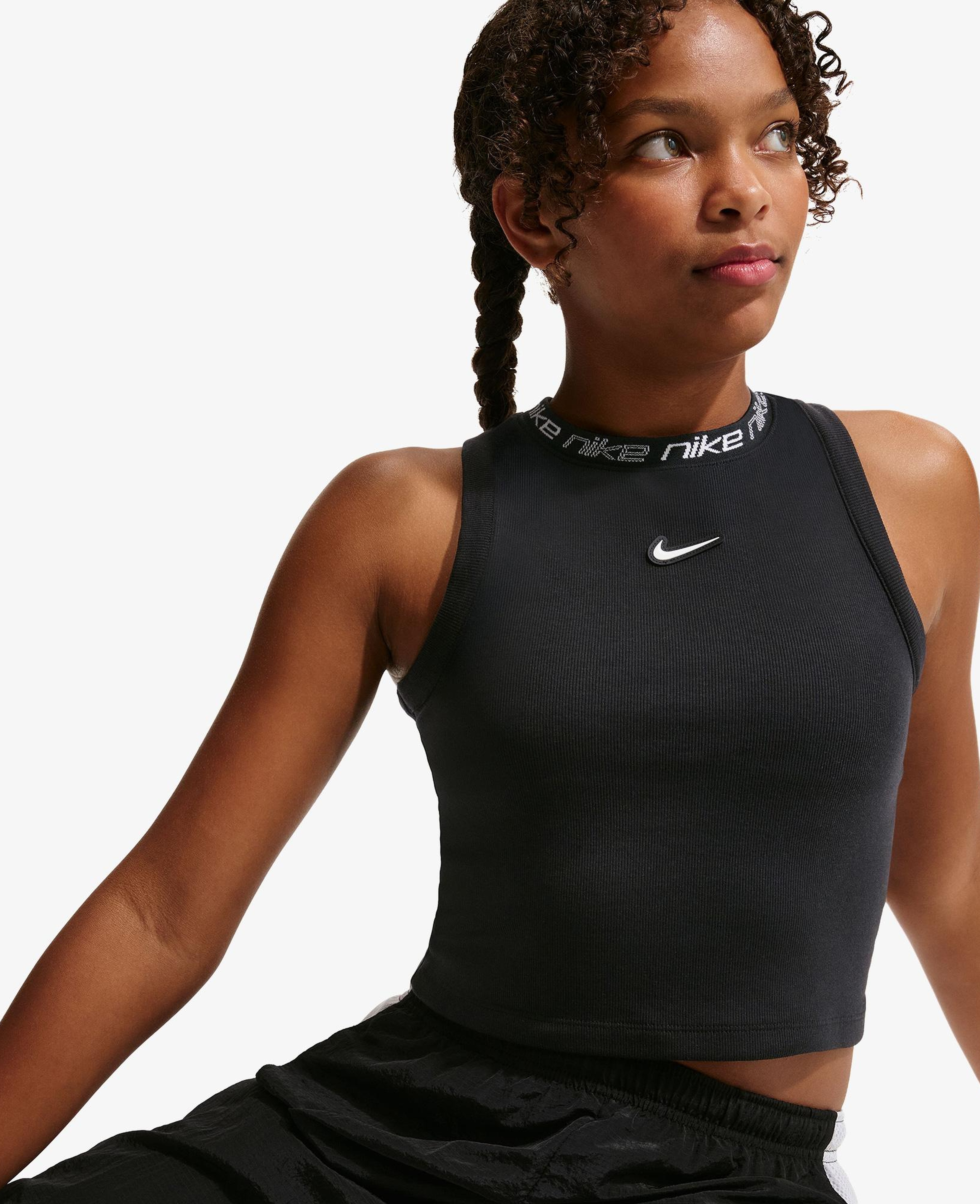 Nike Sportswear Dri-Fit Çocuk Siyah Kolsuz T-Shirt