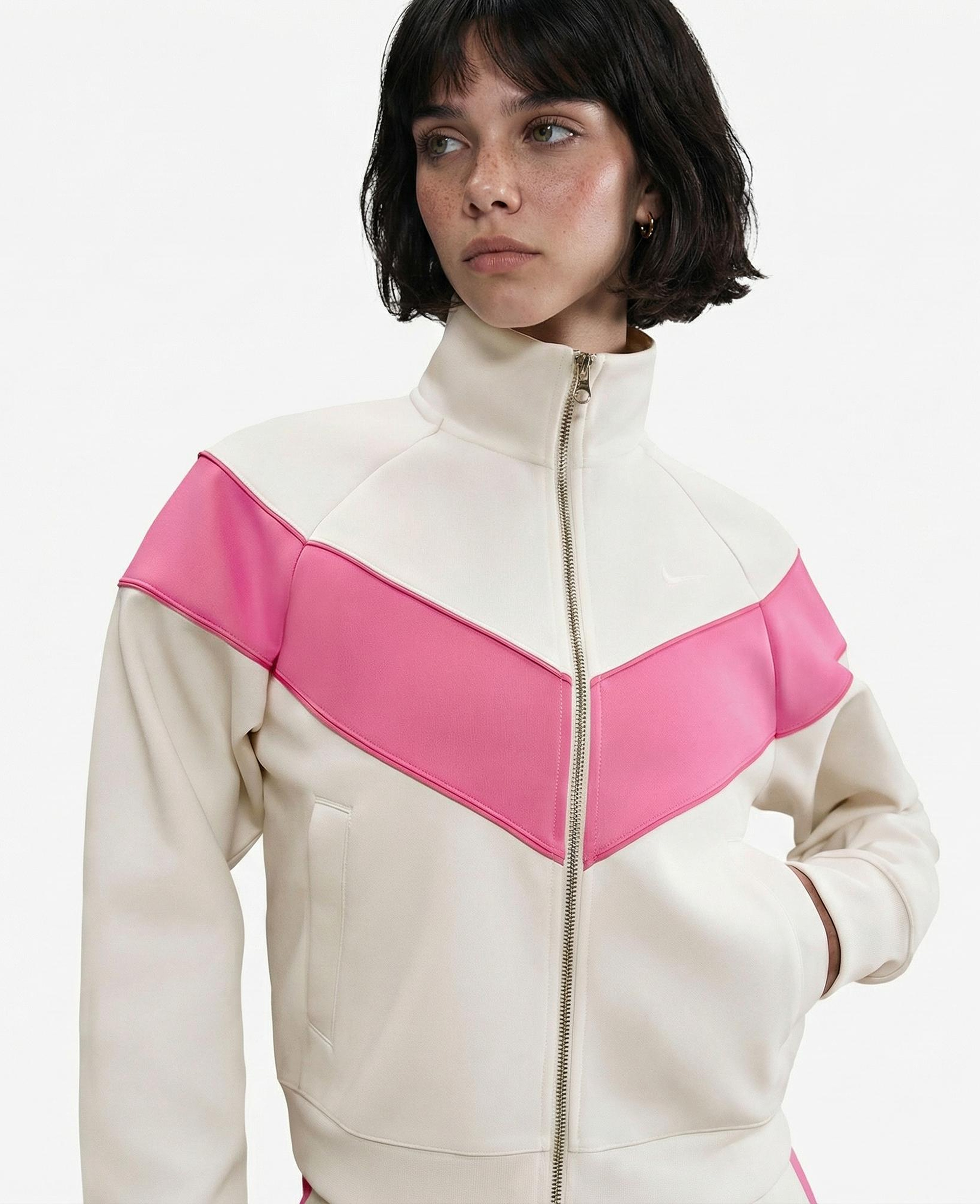 Nike Sportswear Windrunner Poly Kadın Krem Rengi Ceket