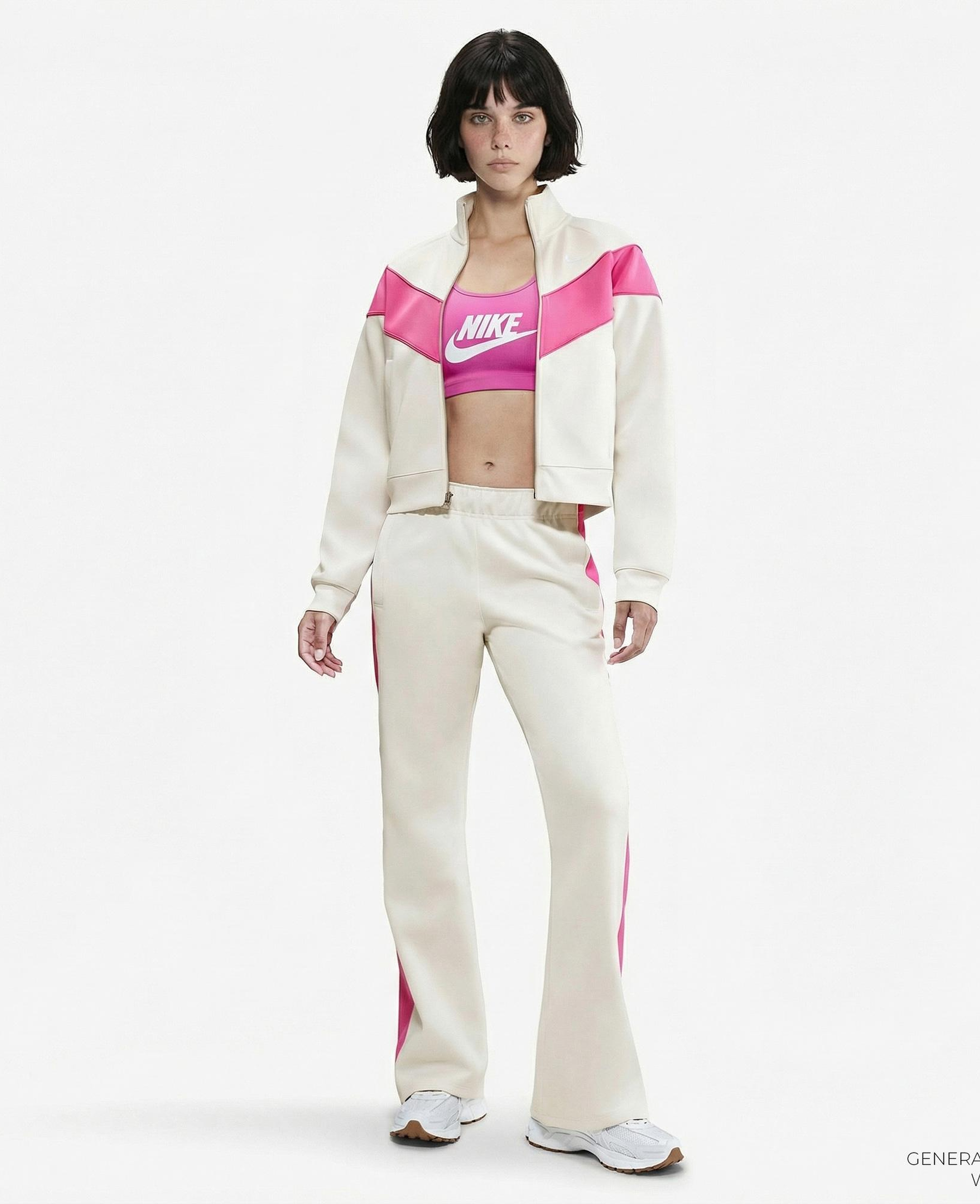 Nike Sportswear Windrunner Poly Kadın Krem Rengi Ceket