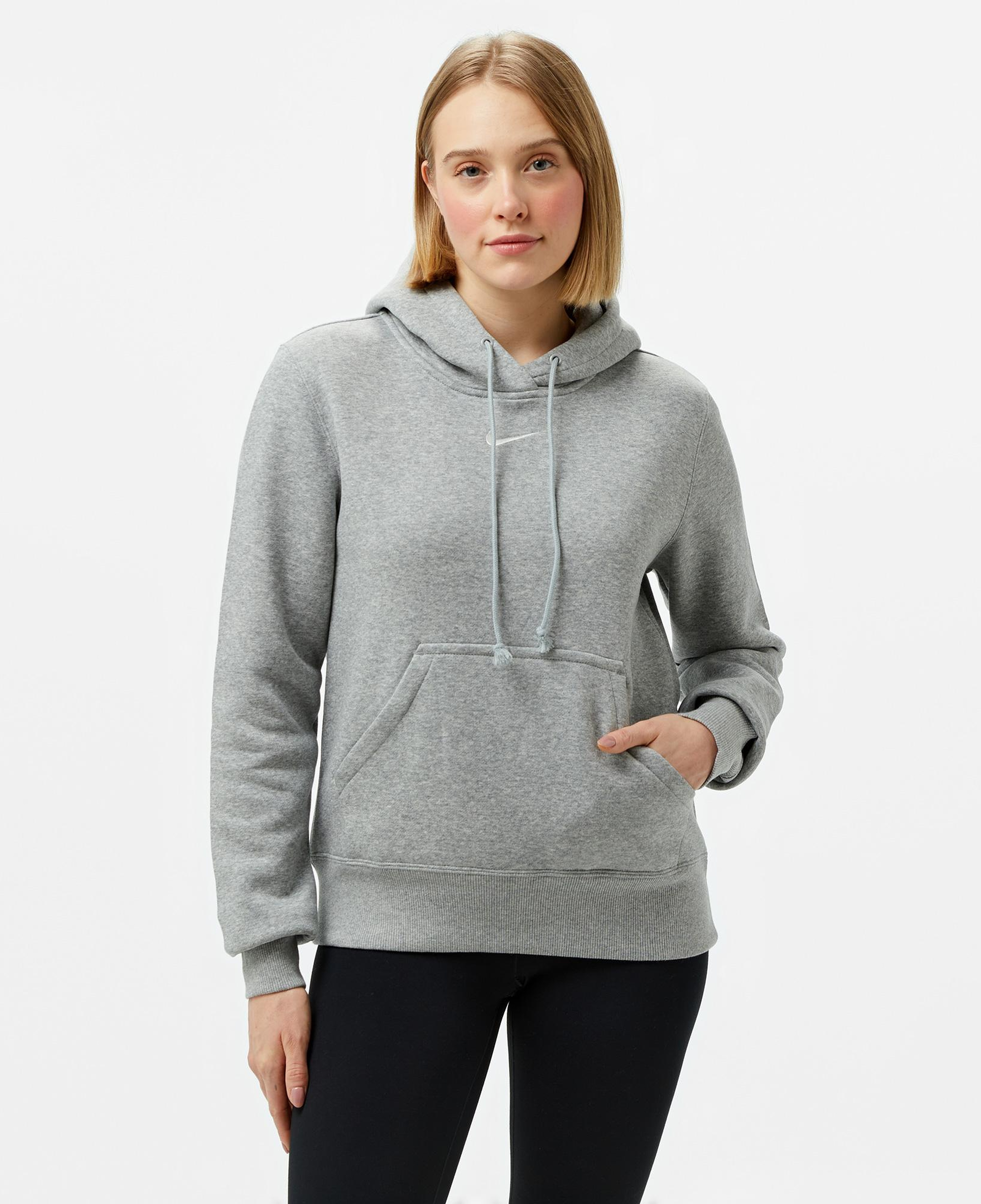 Nike Sportswear Phoenix Fleece Kadın Gri Kapüşonlu Hoodie