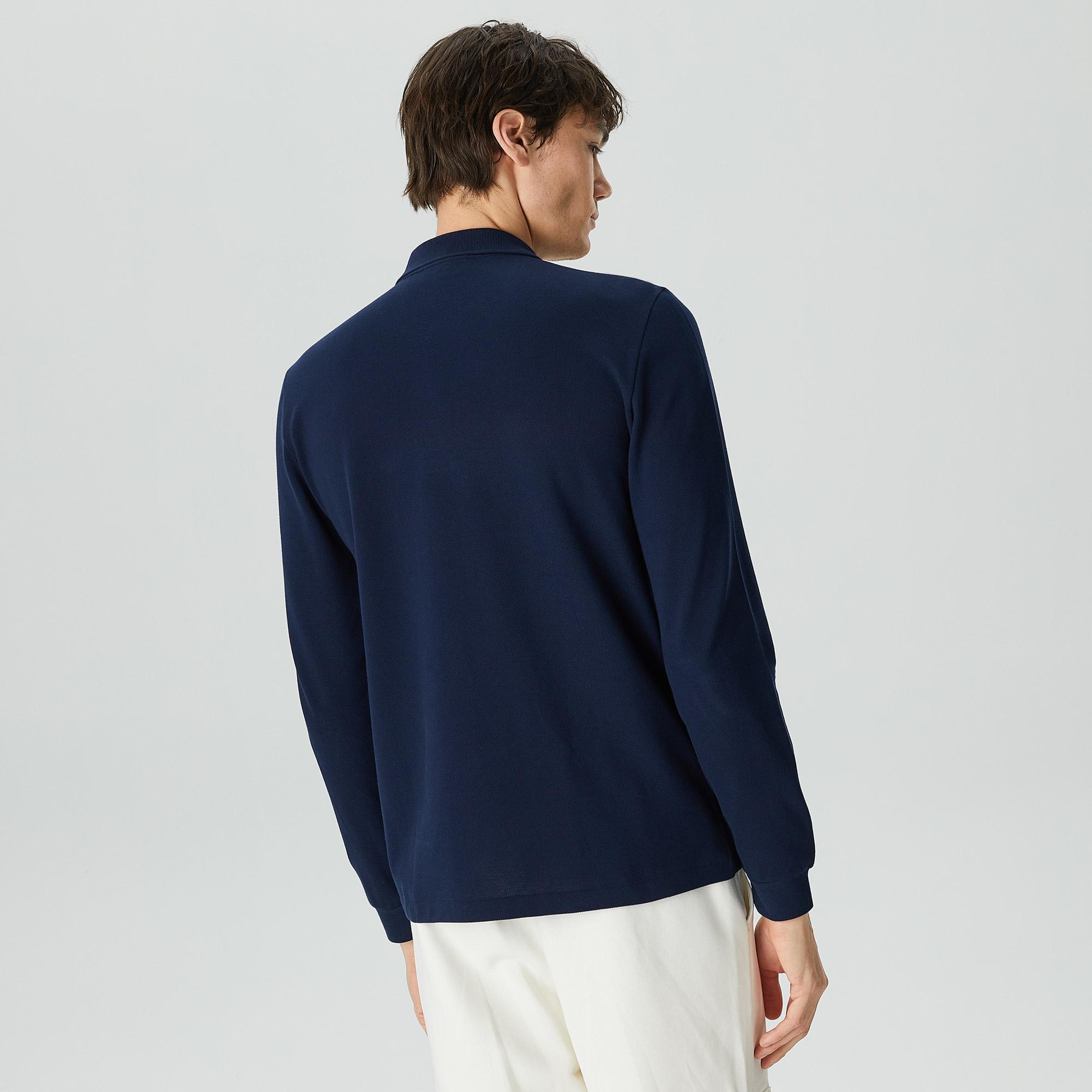 Lacoste Erkek Classic Fit Uzun Kollu Lacivert Polo