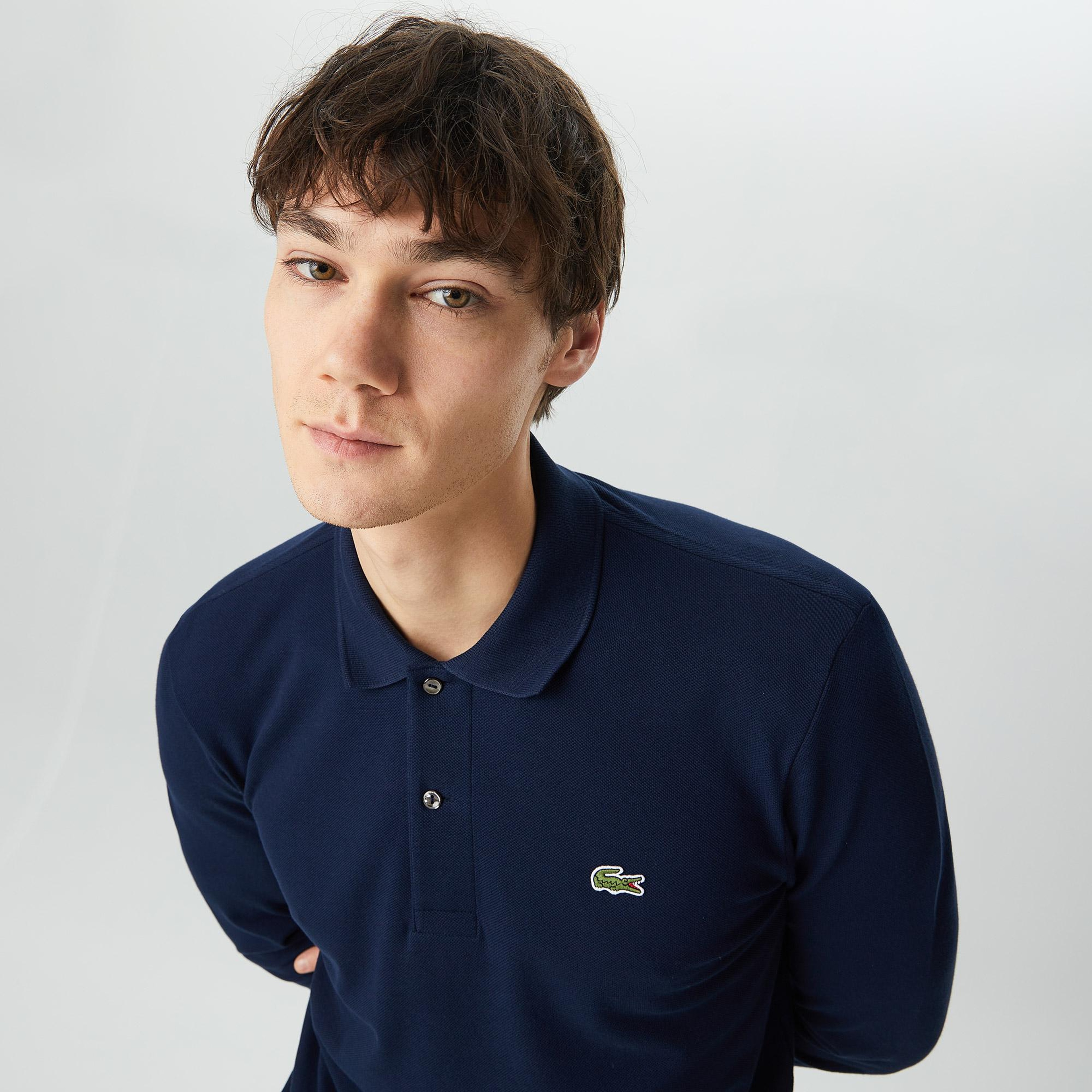 Lacoste Erkek Classic Fit Uzun Kollu Lacivert Polo