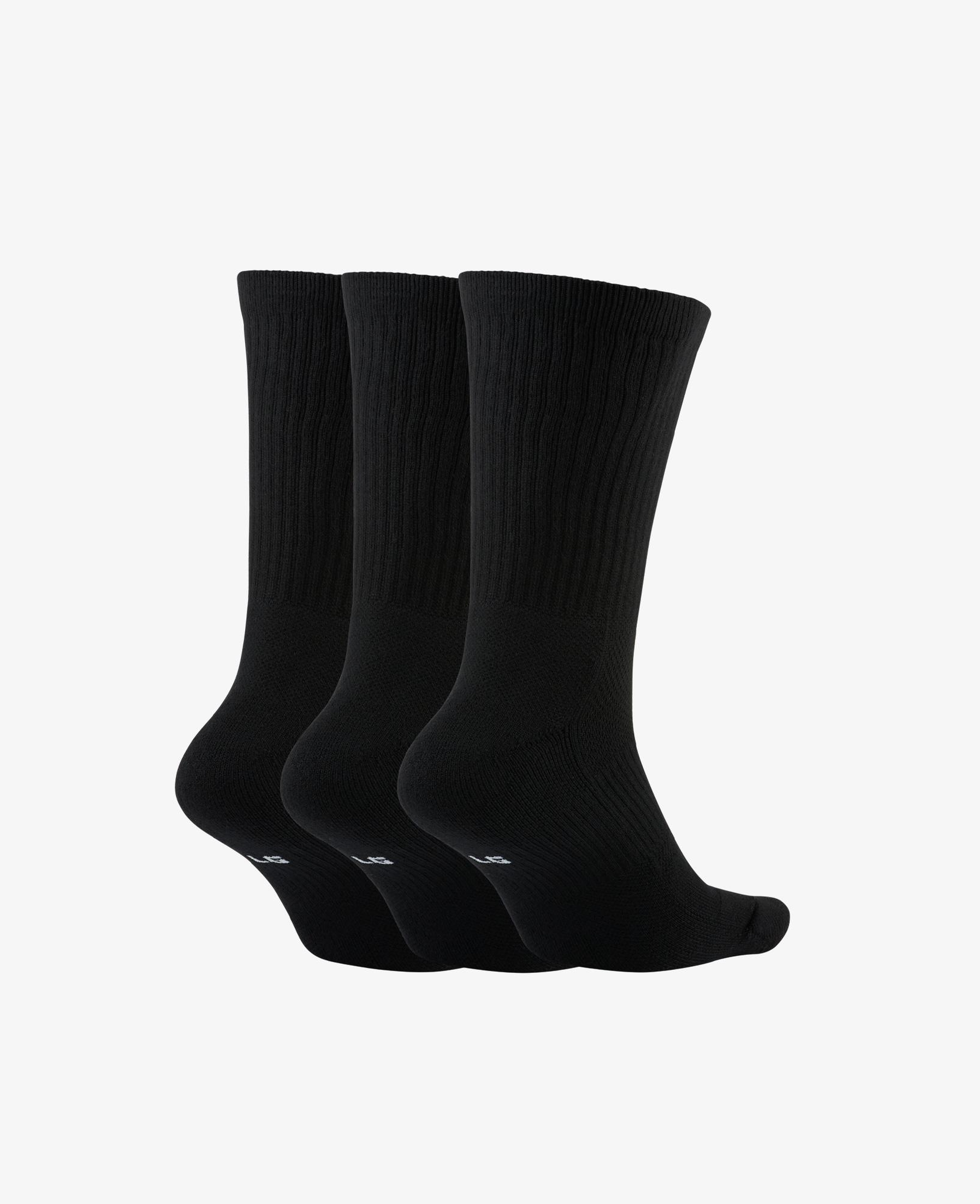 Nike Crew Everyday Baseball 3'lü Unisex Siyah Çorap