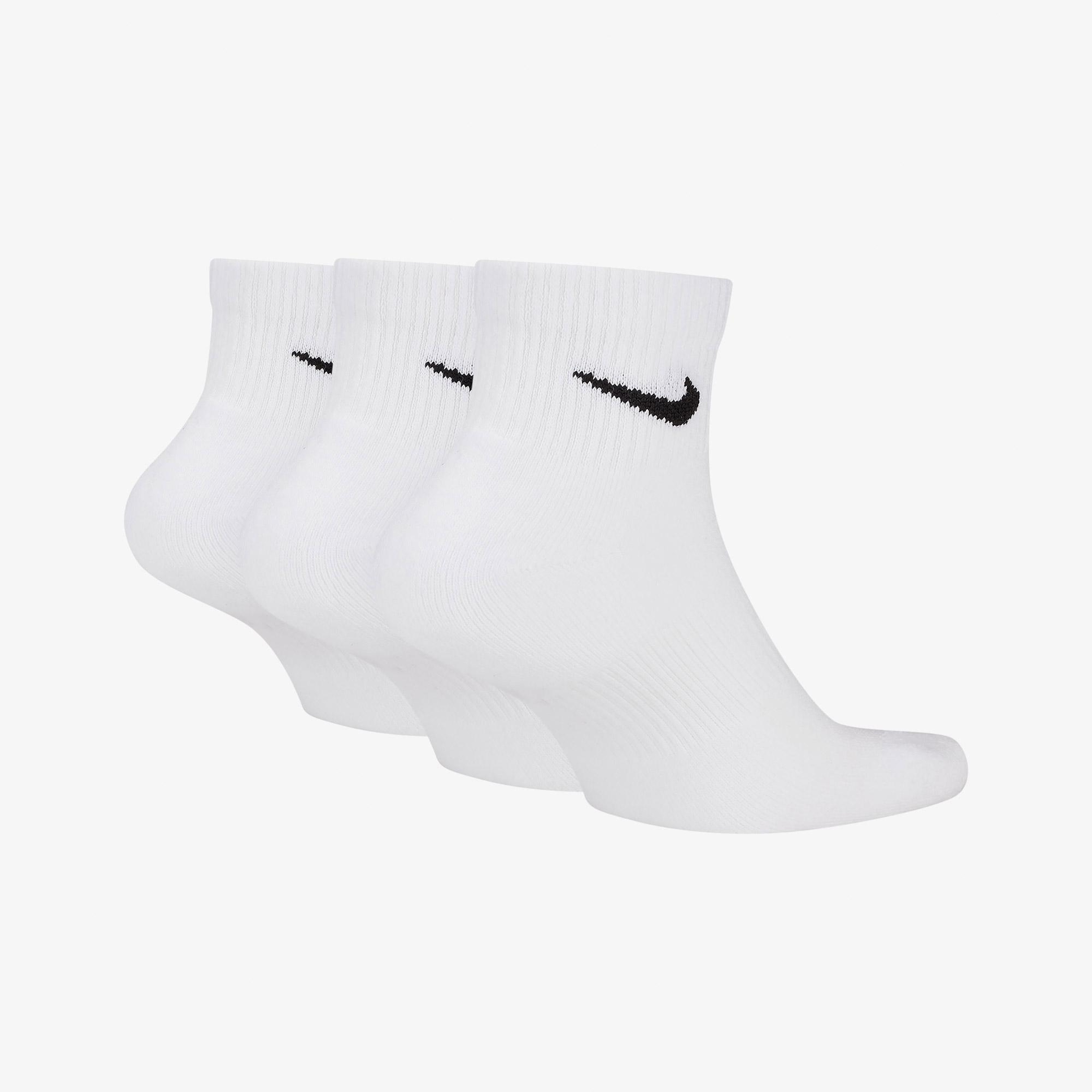 Nike Everyday Plus Cushioned 3' lü Unisex Beyaz Çorap