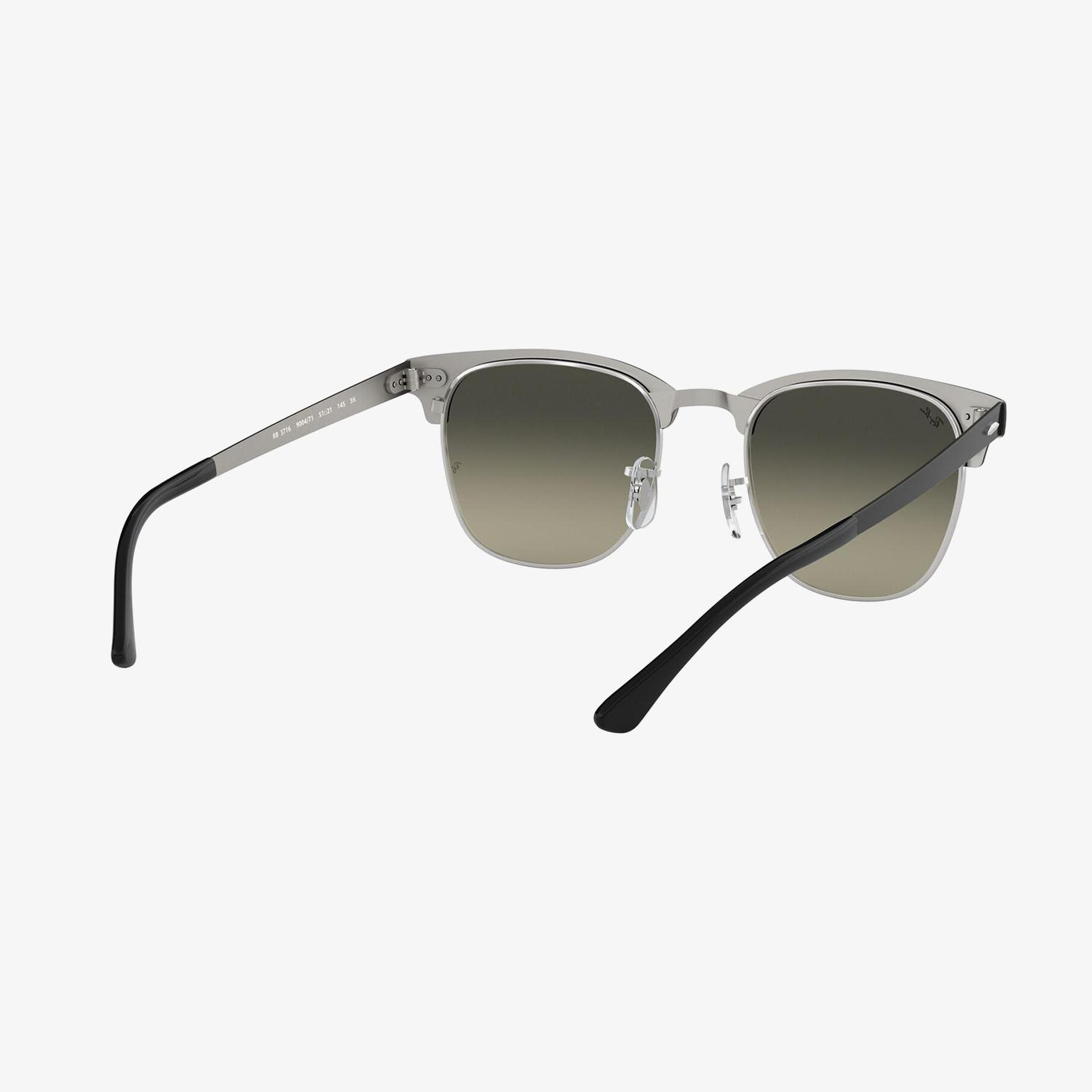 RAY-BAN 0RB3716 Clubmaster Metal Unisex Silver Siyah Güneş Gözlüğü