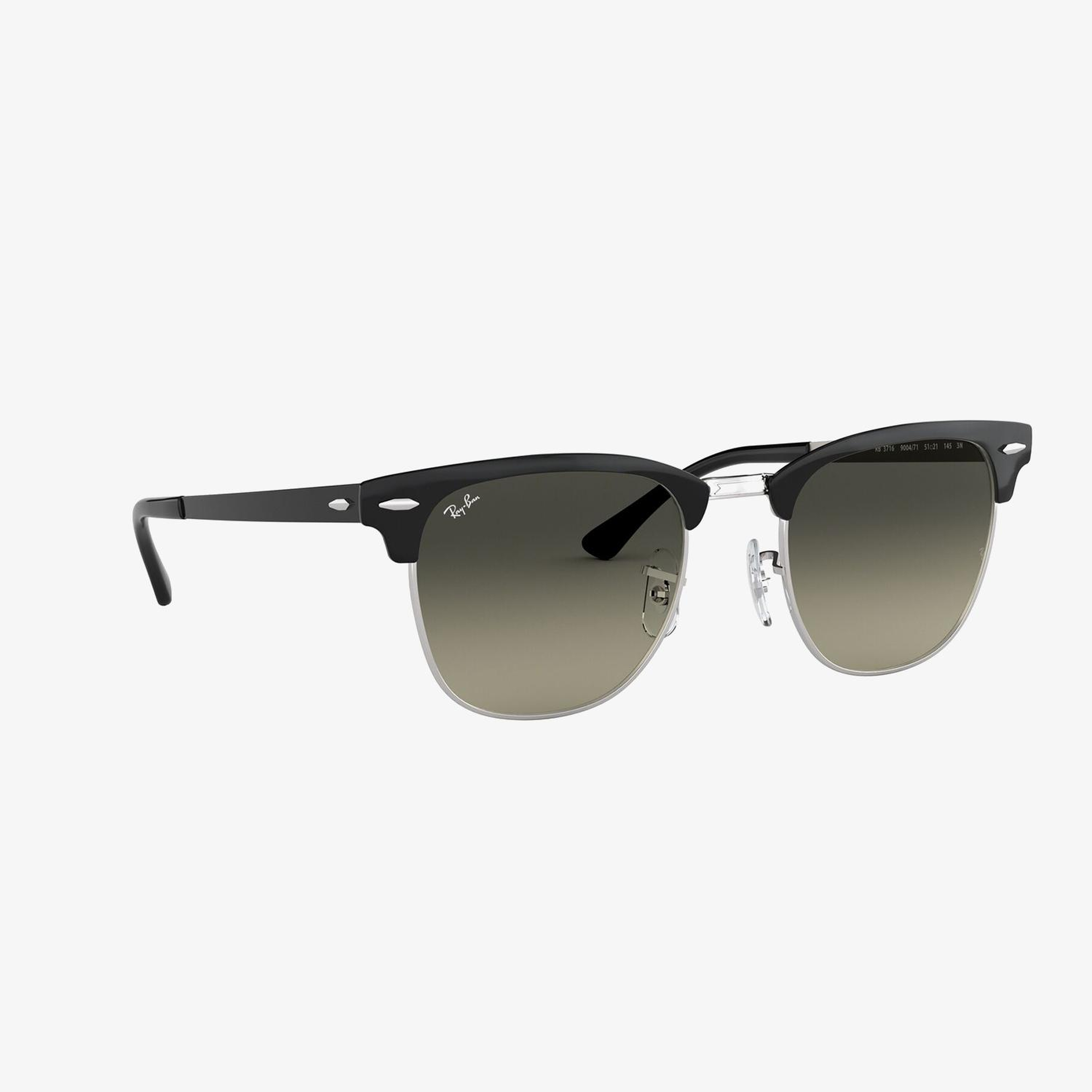 RAY-BAN 0RB3716 Clubmaster Metal Unisex Silver Siyah Güneş Gözlüğü