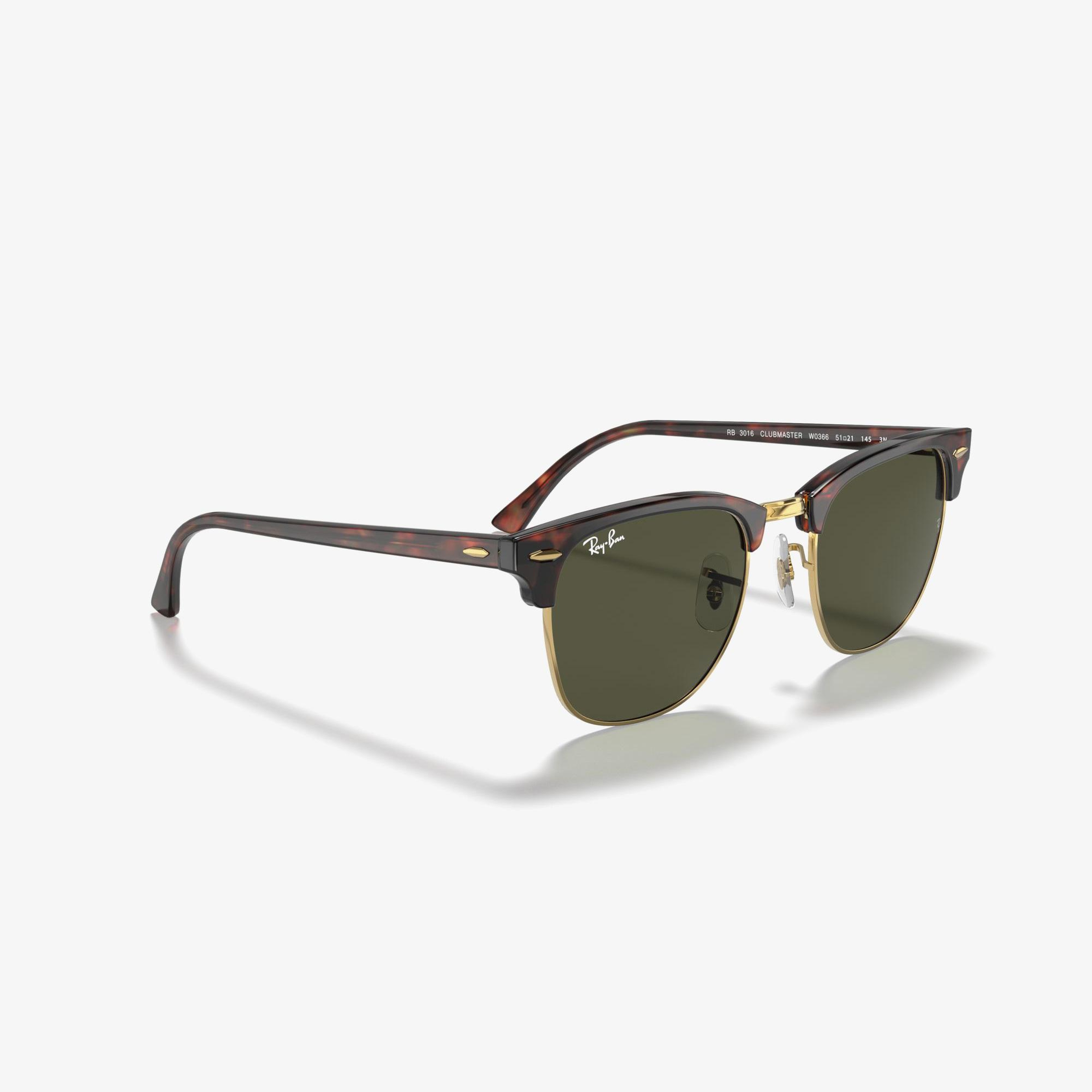 RAY-BAN 0RB3016 Clubmaster Erkek Mock Tortoise Arista Güneş Gözlüğü