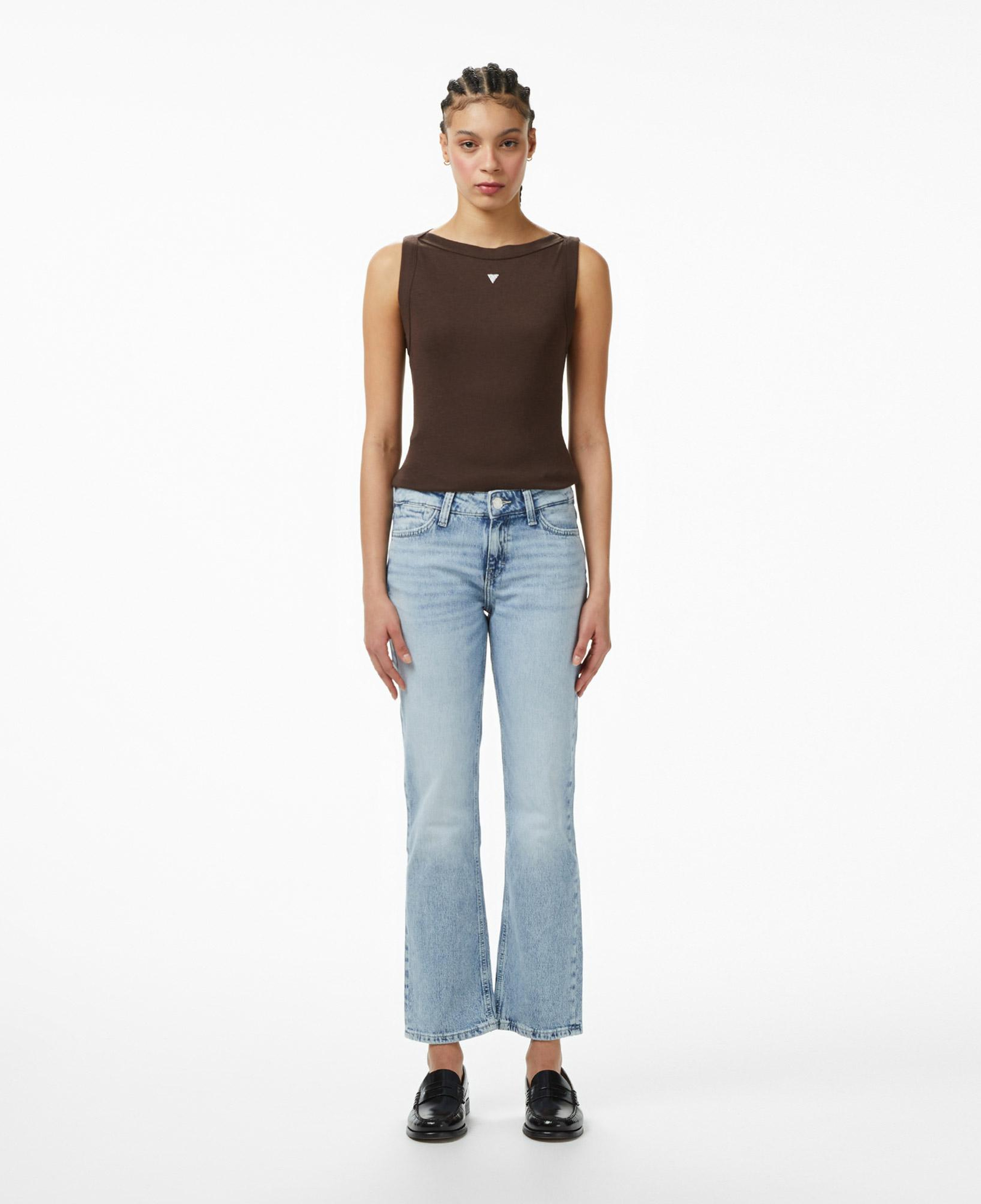 Guess Tina Ipek Karışımlı Kadın Kahverengi T-Shirt