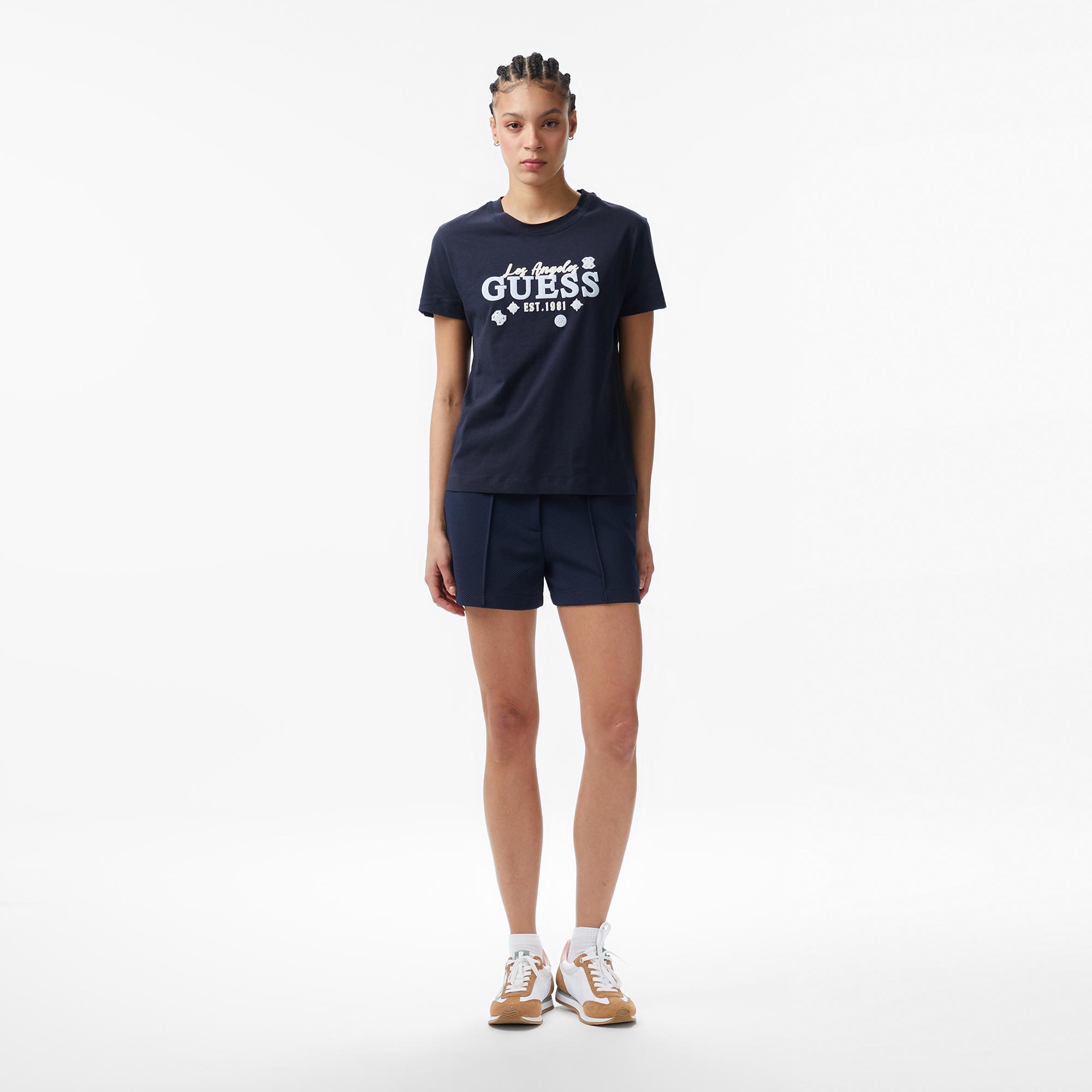 Guess Sarah Aktif Regular Fit Kadın Lacivert Şort