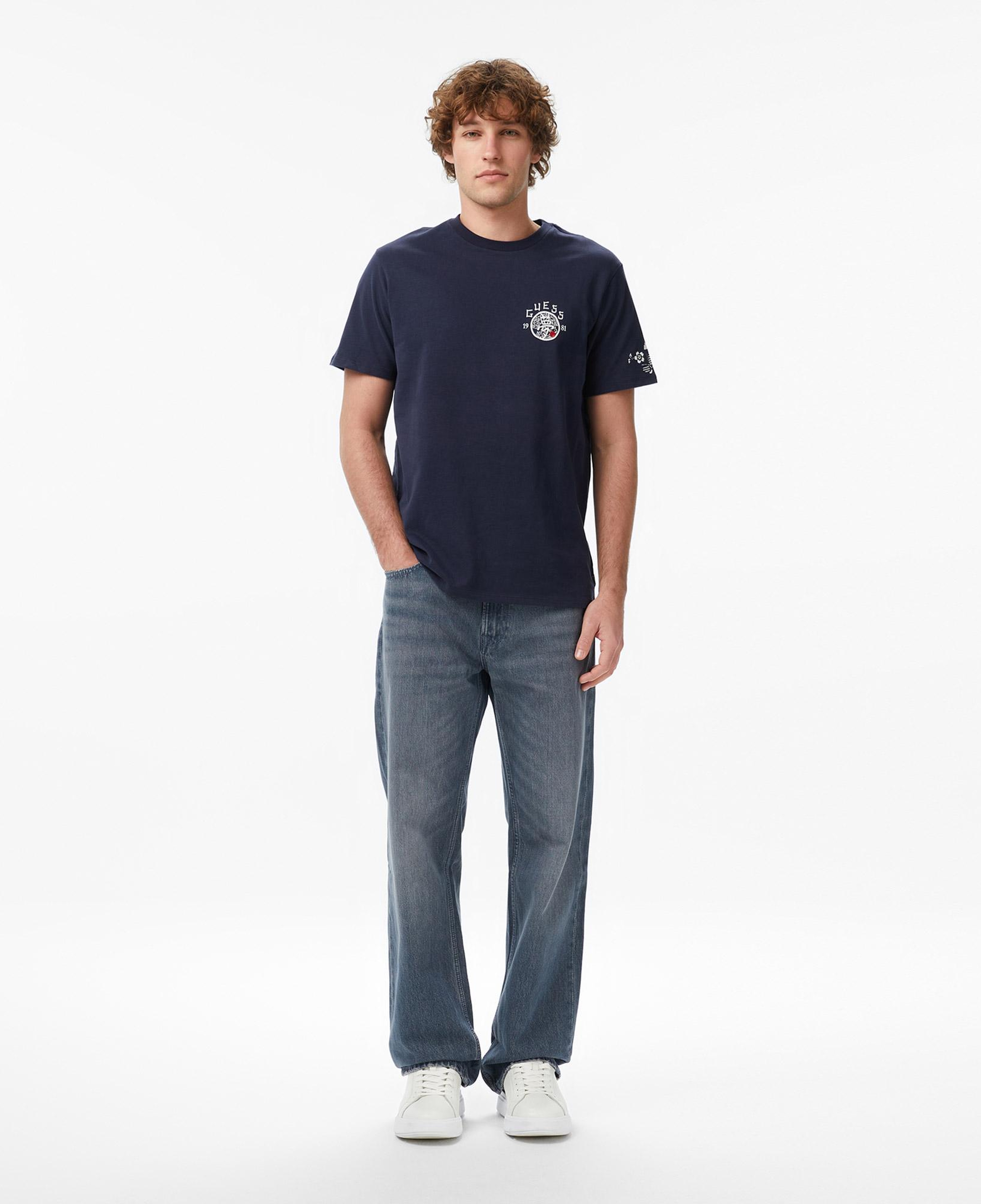 Guess Japanese Regular Fit Erkek Lacivert T-Shirt