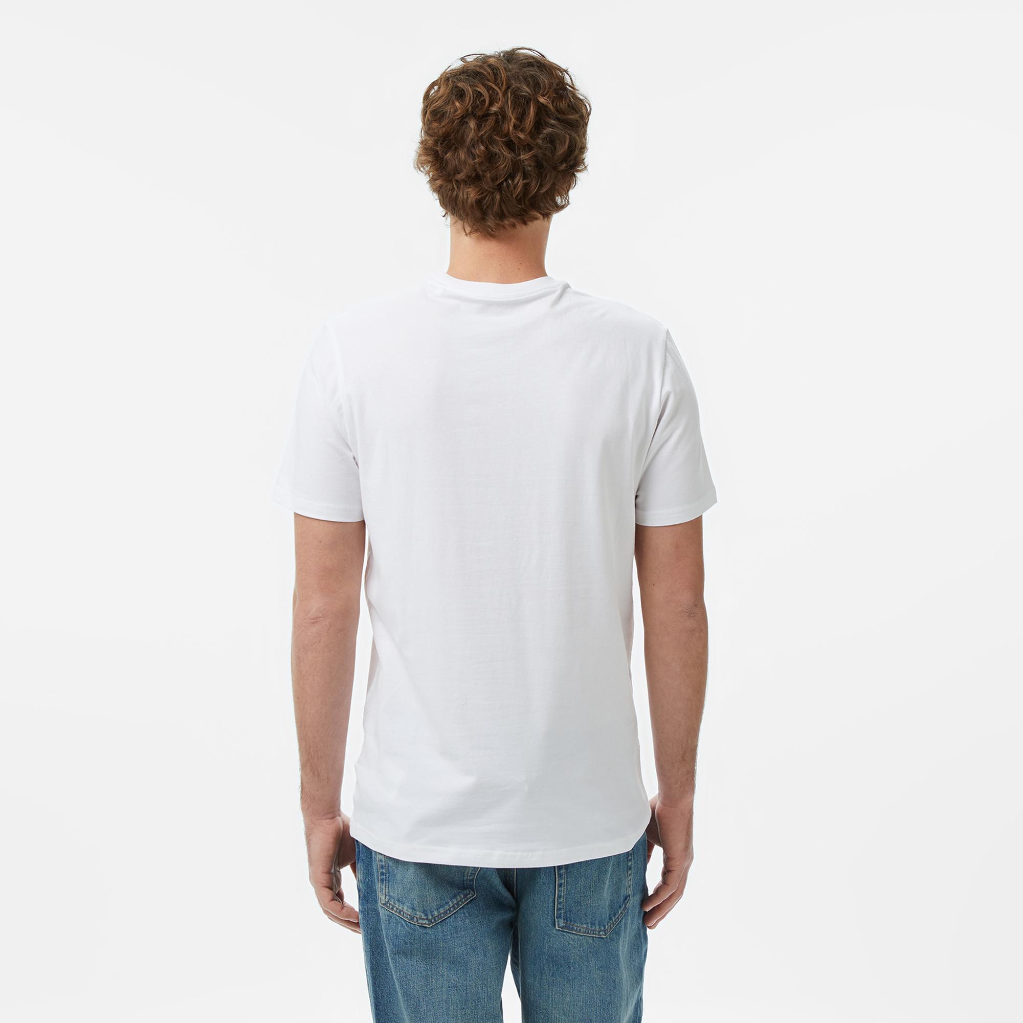Guess Slim Fit Erkek Beyaz T-Shirt