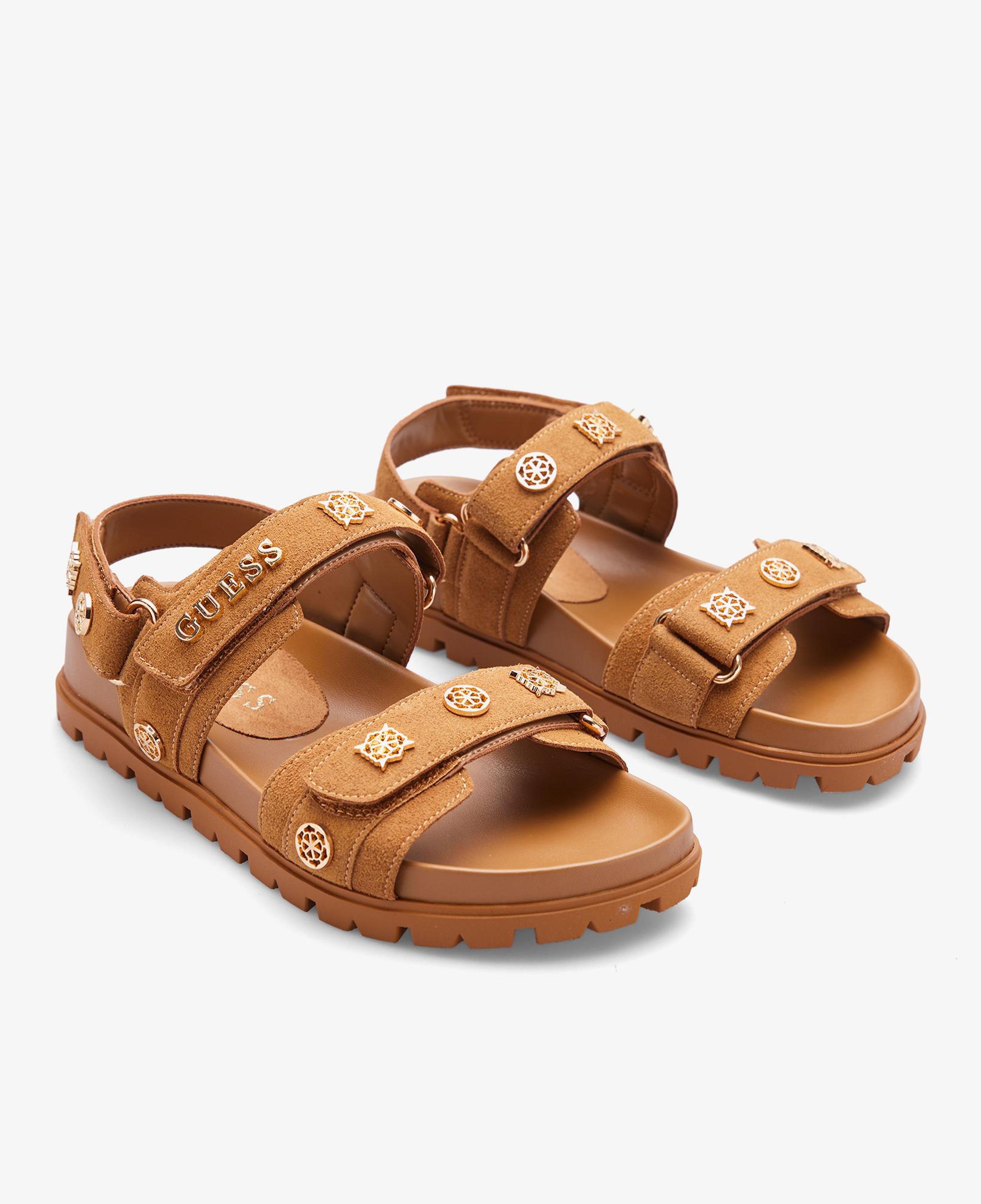 Guess Florizi Deri Kadın Kahverengi Sandalet