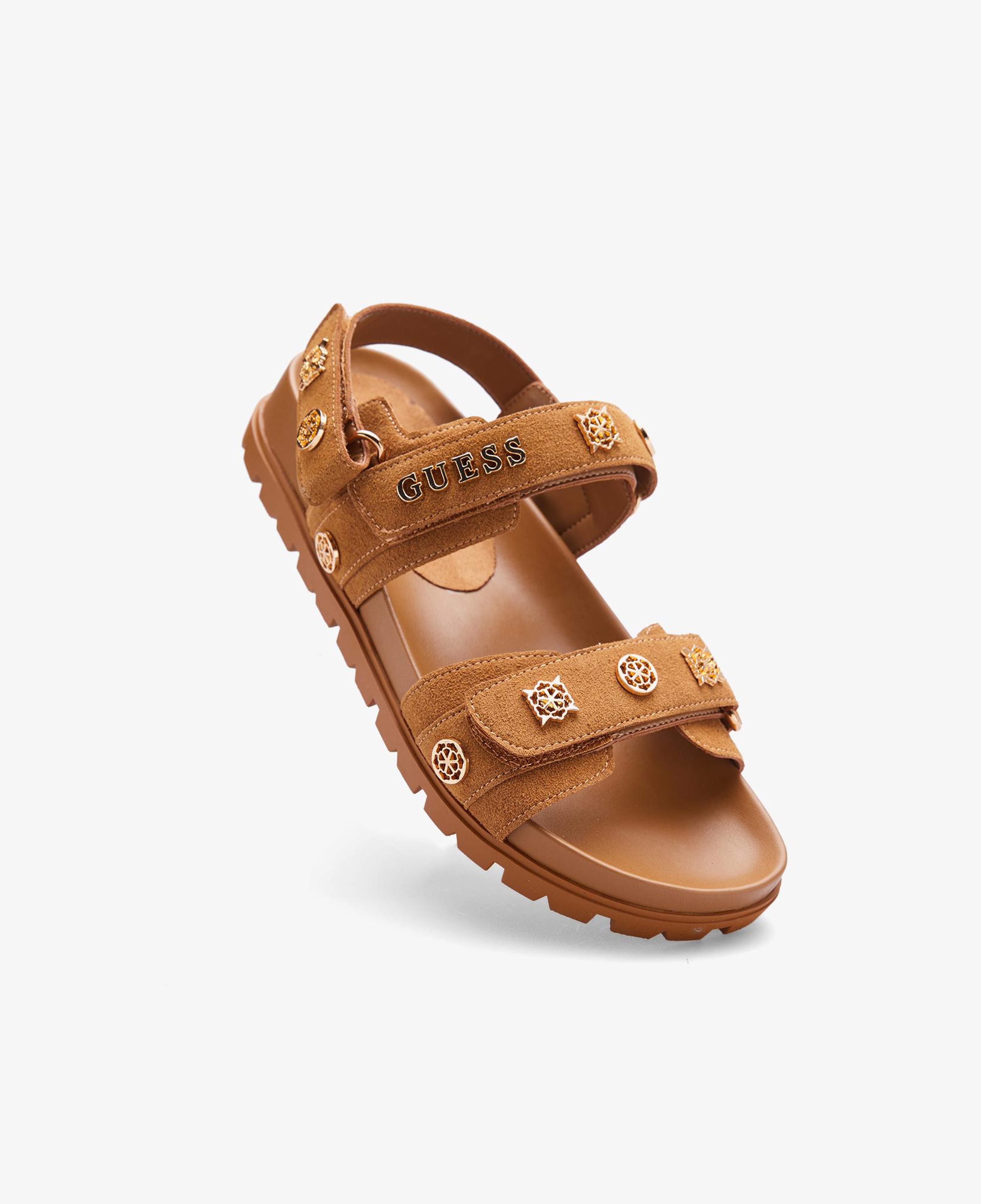 Guess Florizi Deri Kadın Kahverengi Sandalet