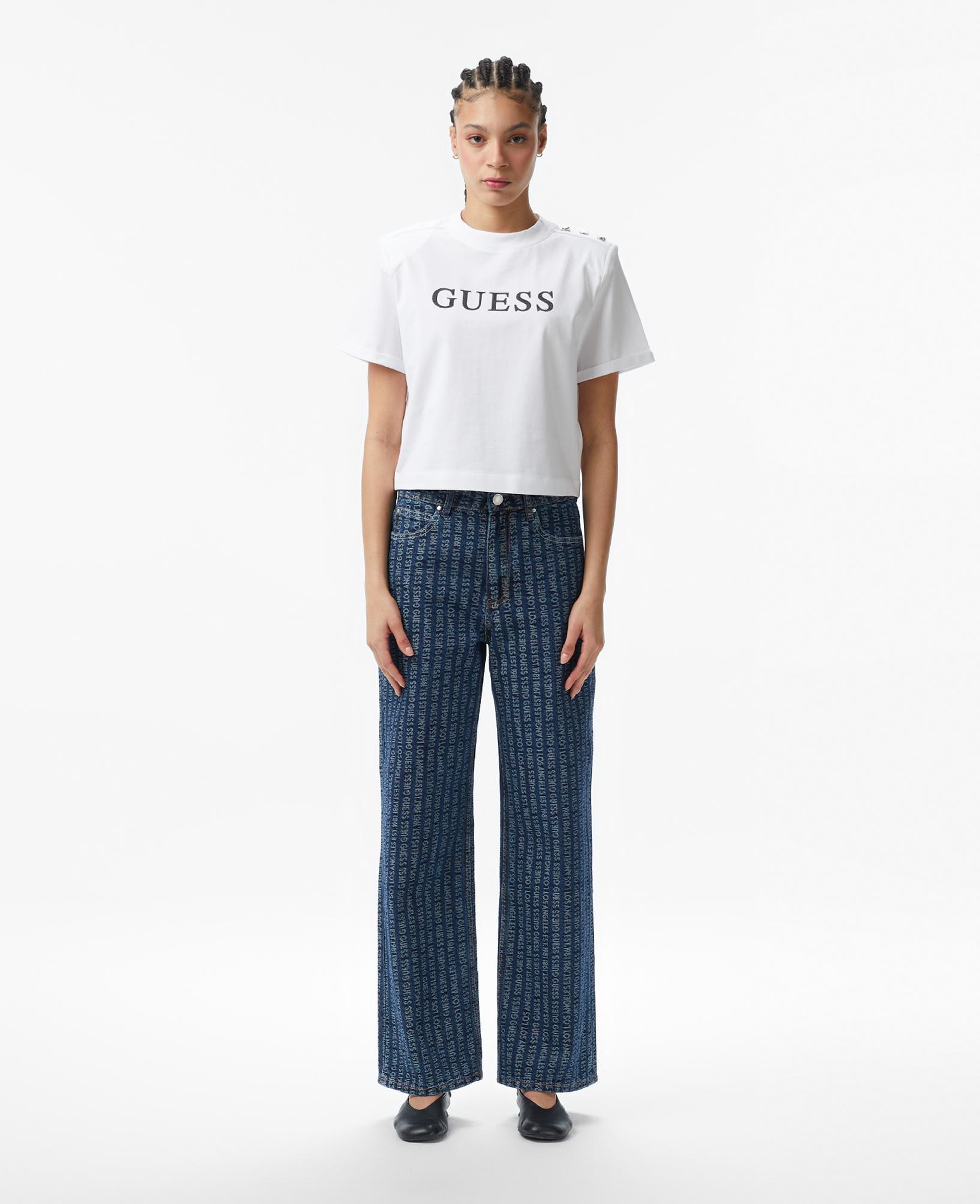 Guess Marina Regular Fit Kadın Beyaz T-Shirt