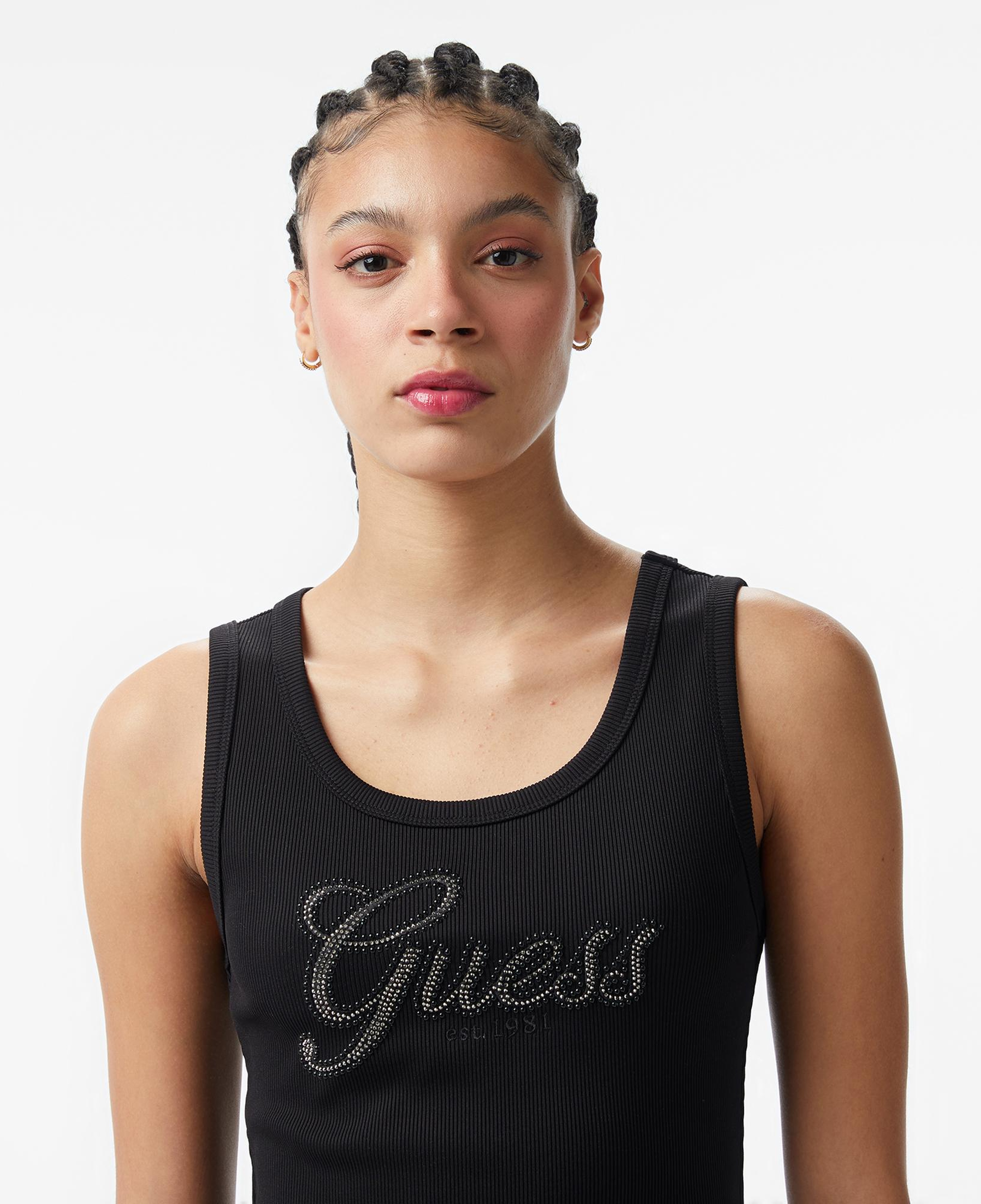 Guess Script Kadın Siyah T-Shirt