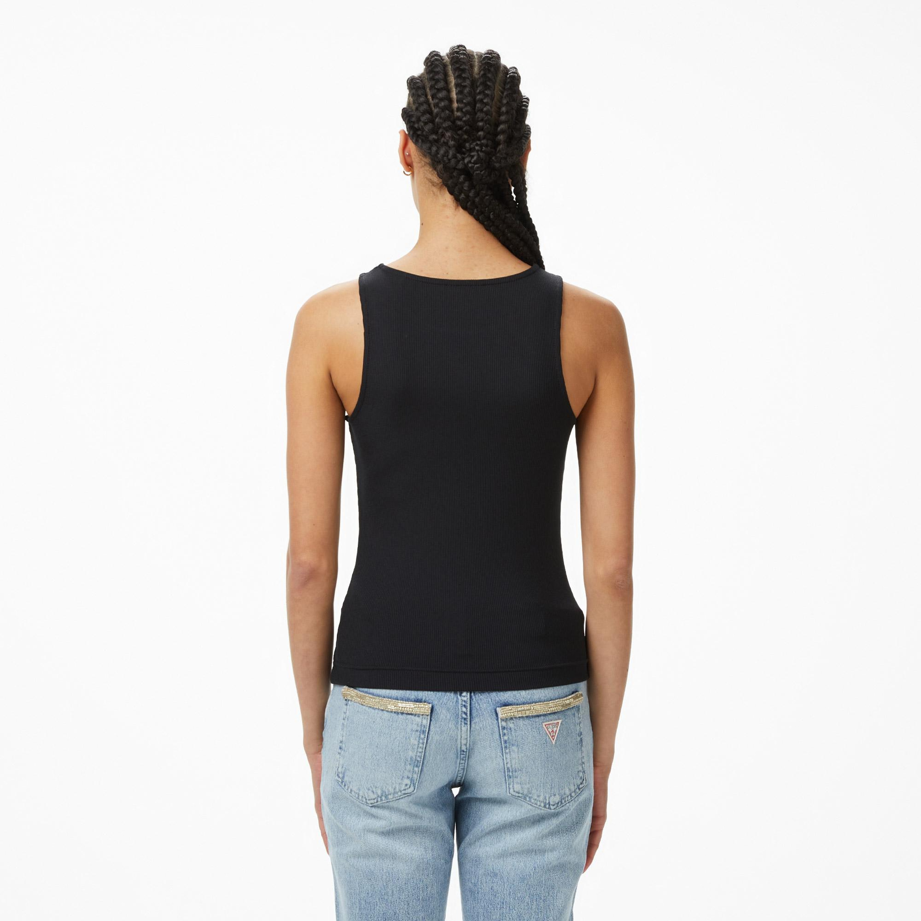 Guess Round Kadın Siyah T-Shirt