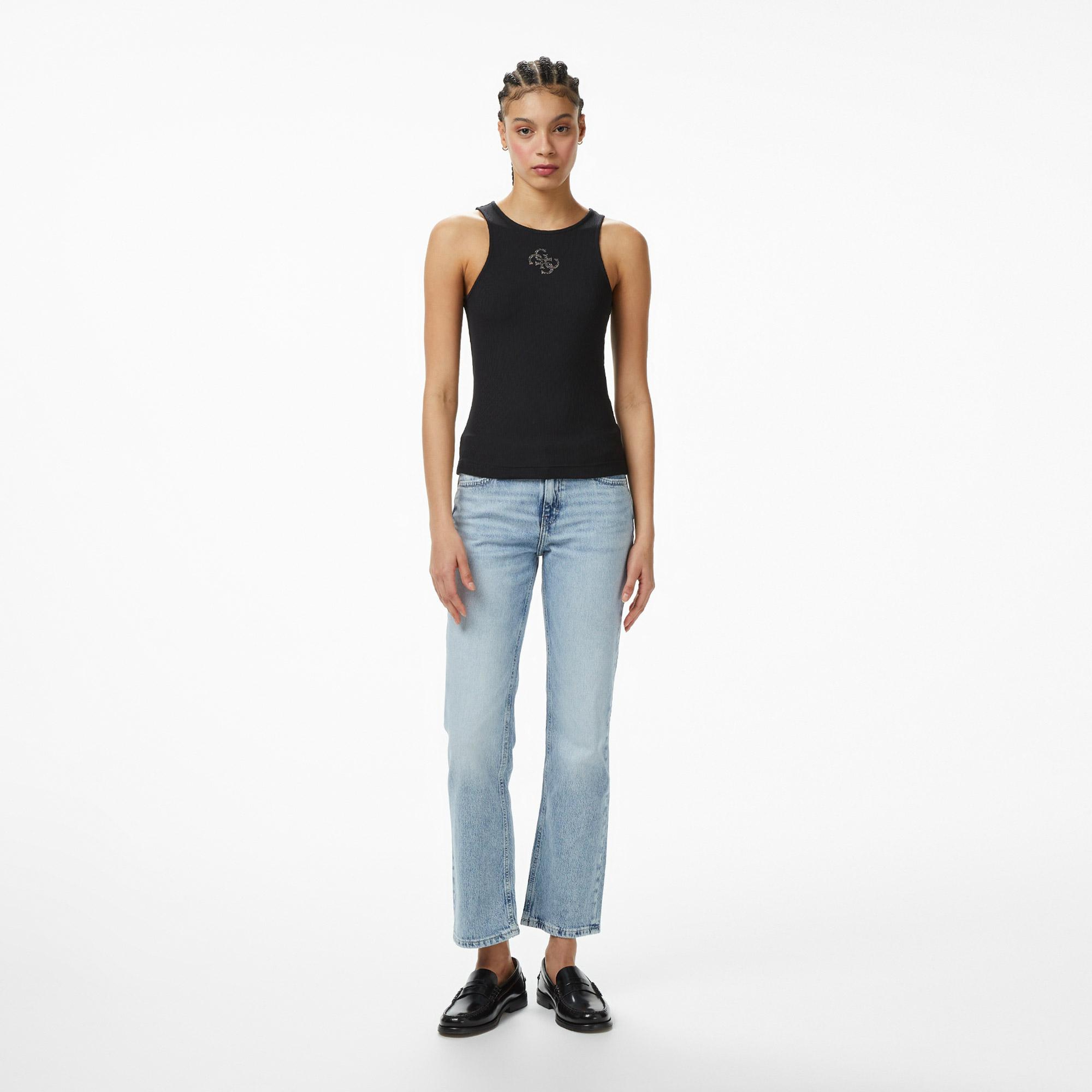 Guess Round Kadın Siyah T-Shirt