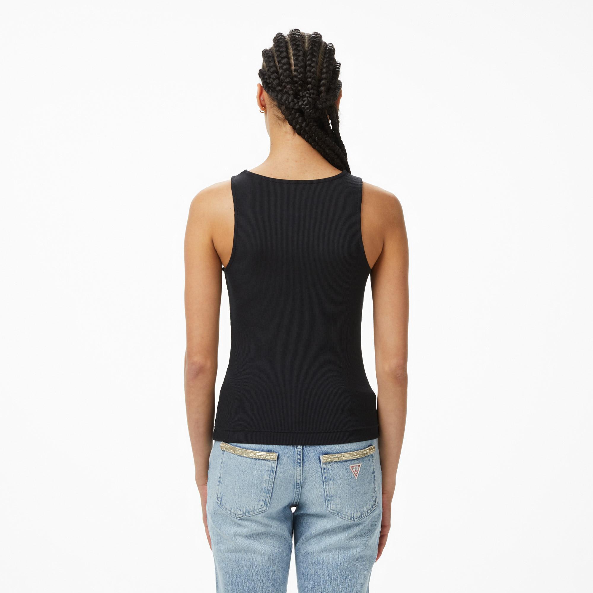 Guess Round Kadın Siyah T-Shirt