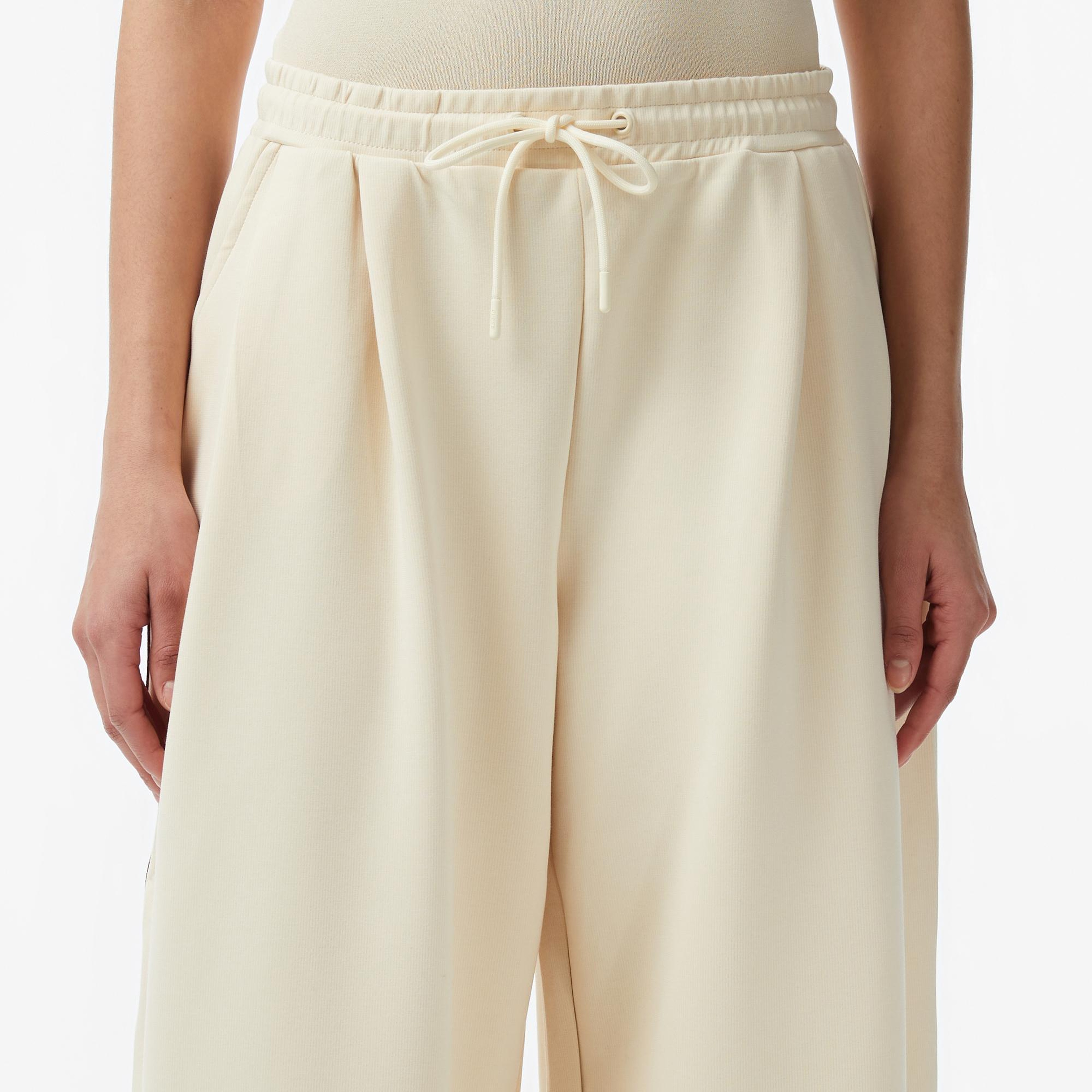 Guess Jasmine Aktif Modal Karışımlı Scuba Palazzo Fit Kadın Beyaz Eşofman Altı