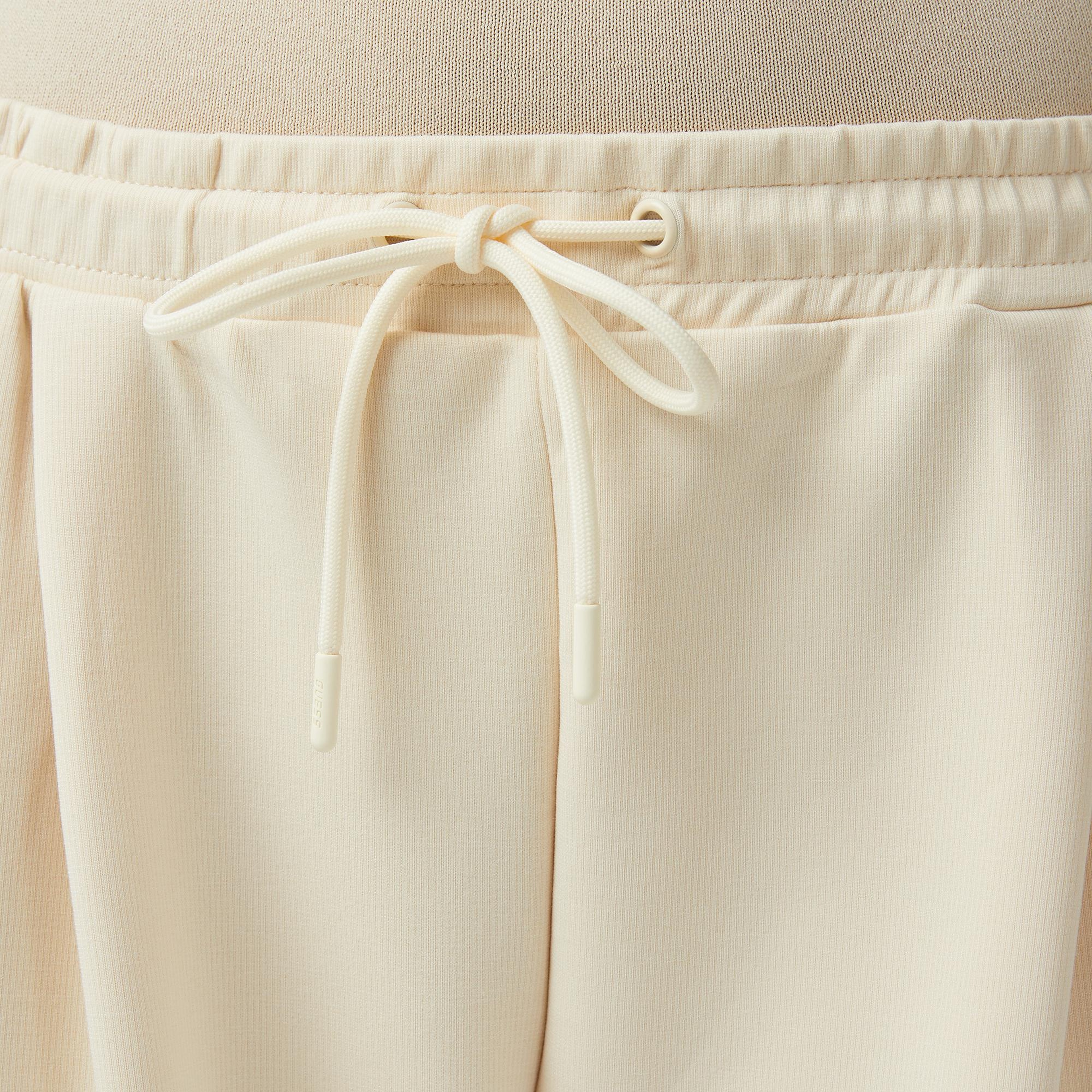 Guess Jasmine Aktif Modal Karışımlı Scuba Palazzo Fit Kadın Beyaz Eşofman Altı