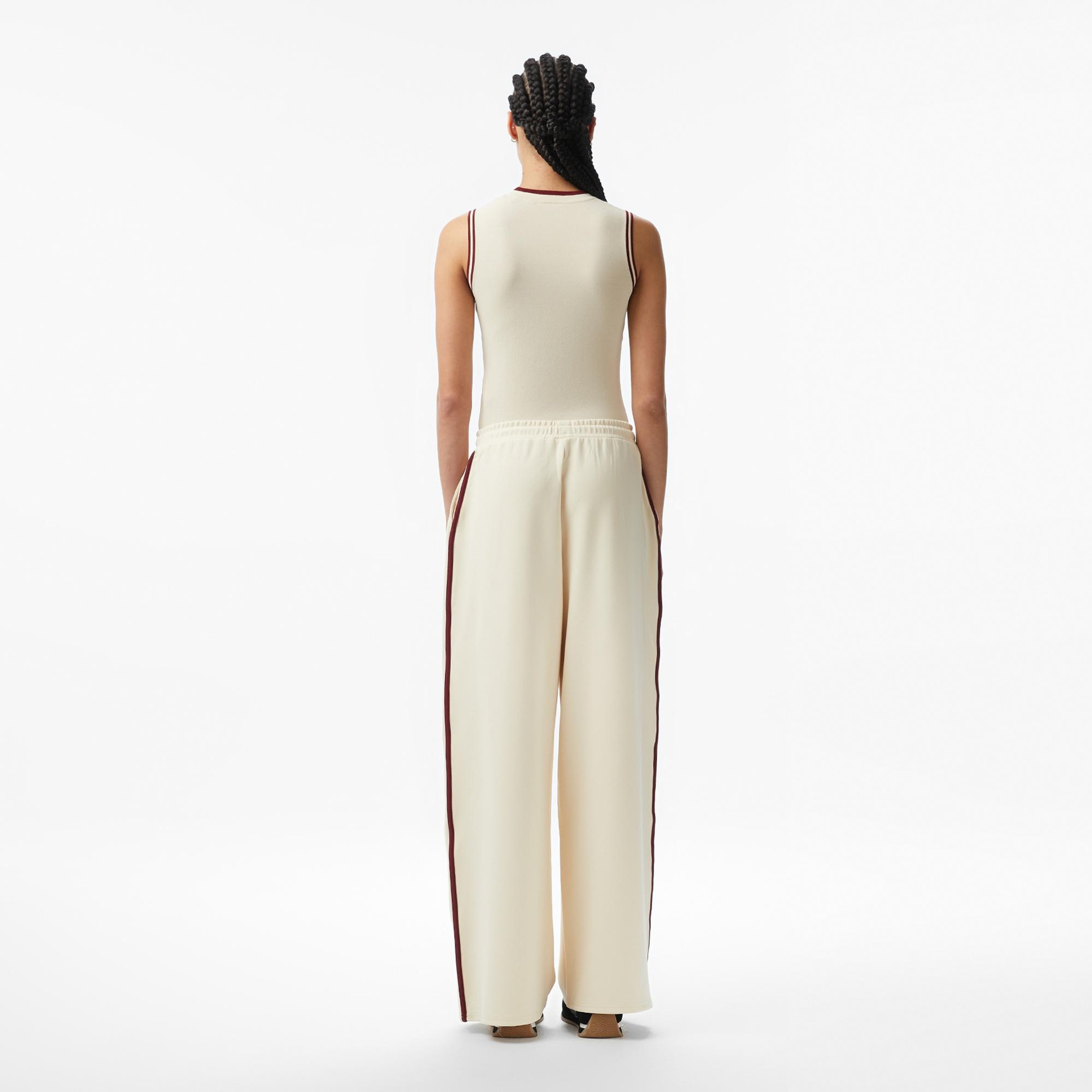 Guess Jasmine Aktif Modal Karışımlı Scuba Palazzo Fit Kadın Beyaz Eşofman Altı