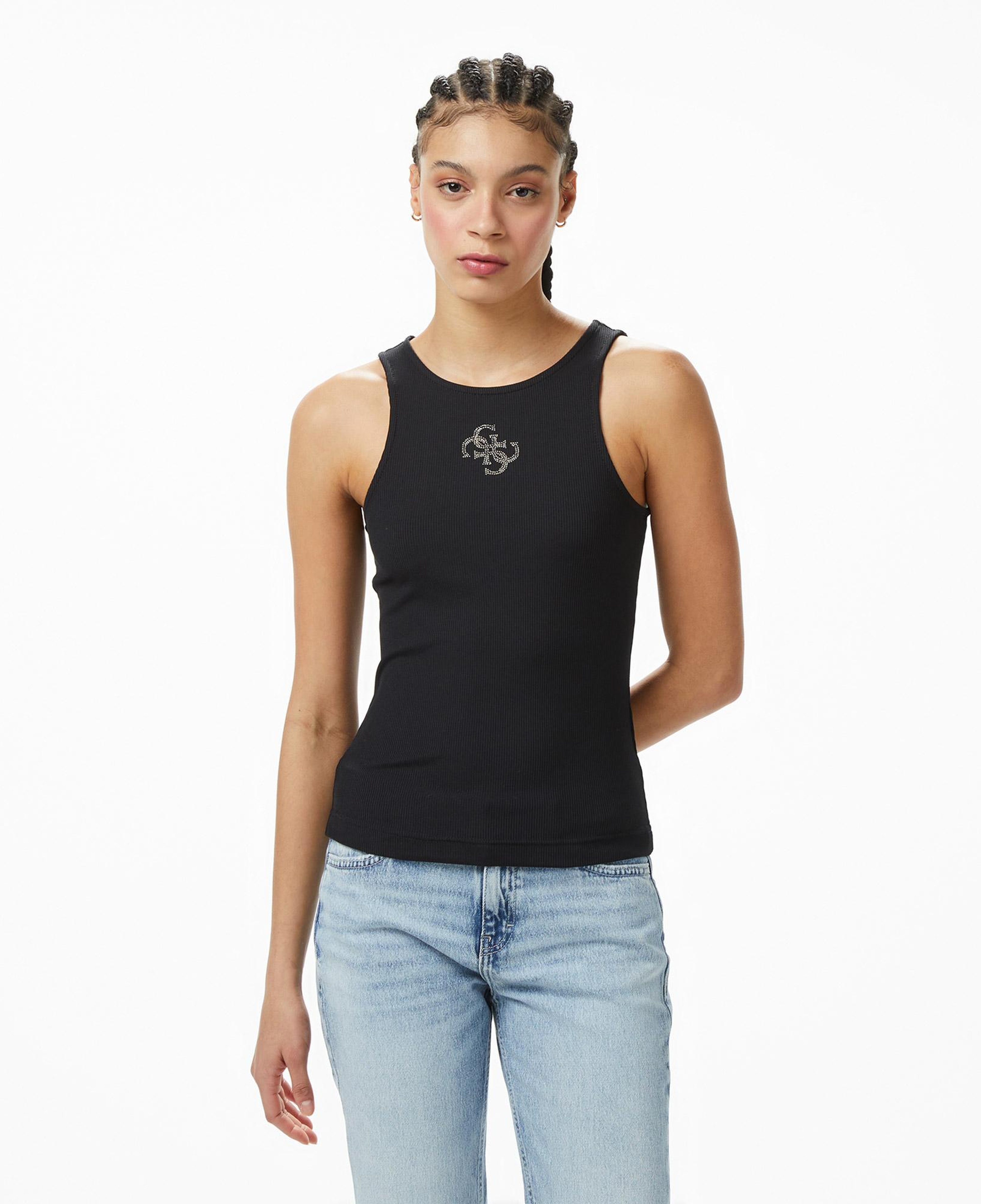 Guess Round Kadın Siyah T-Shirt
