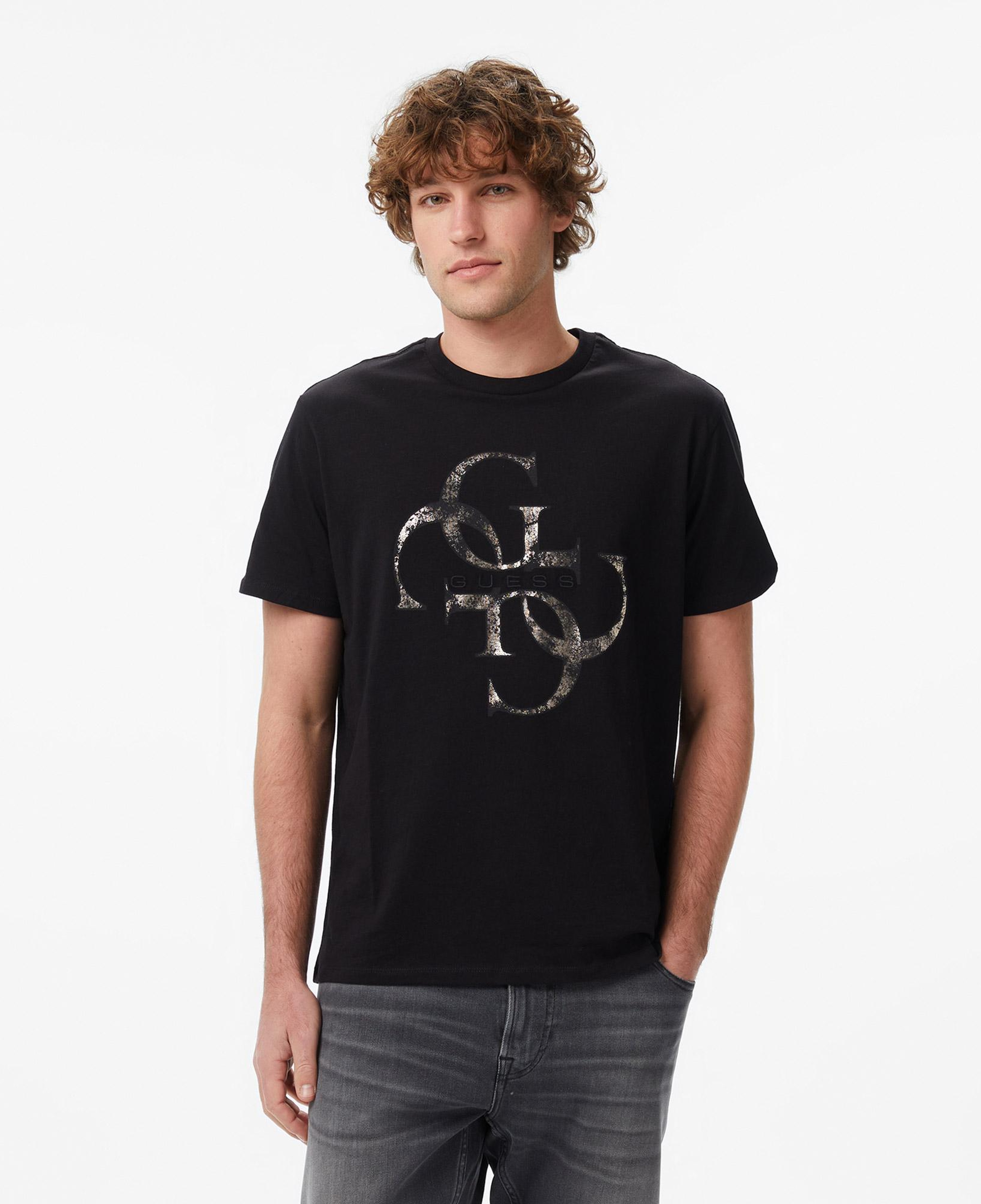 Guess Shimmer Regular Fit Erkek Siyah T-Shirt
