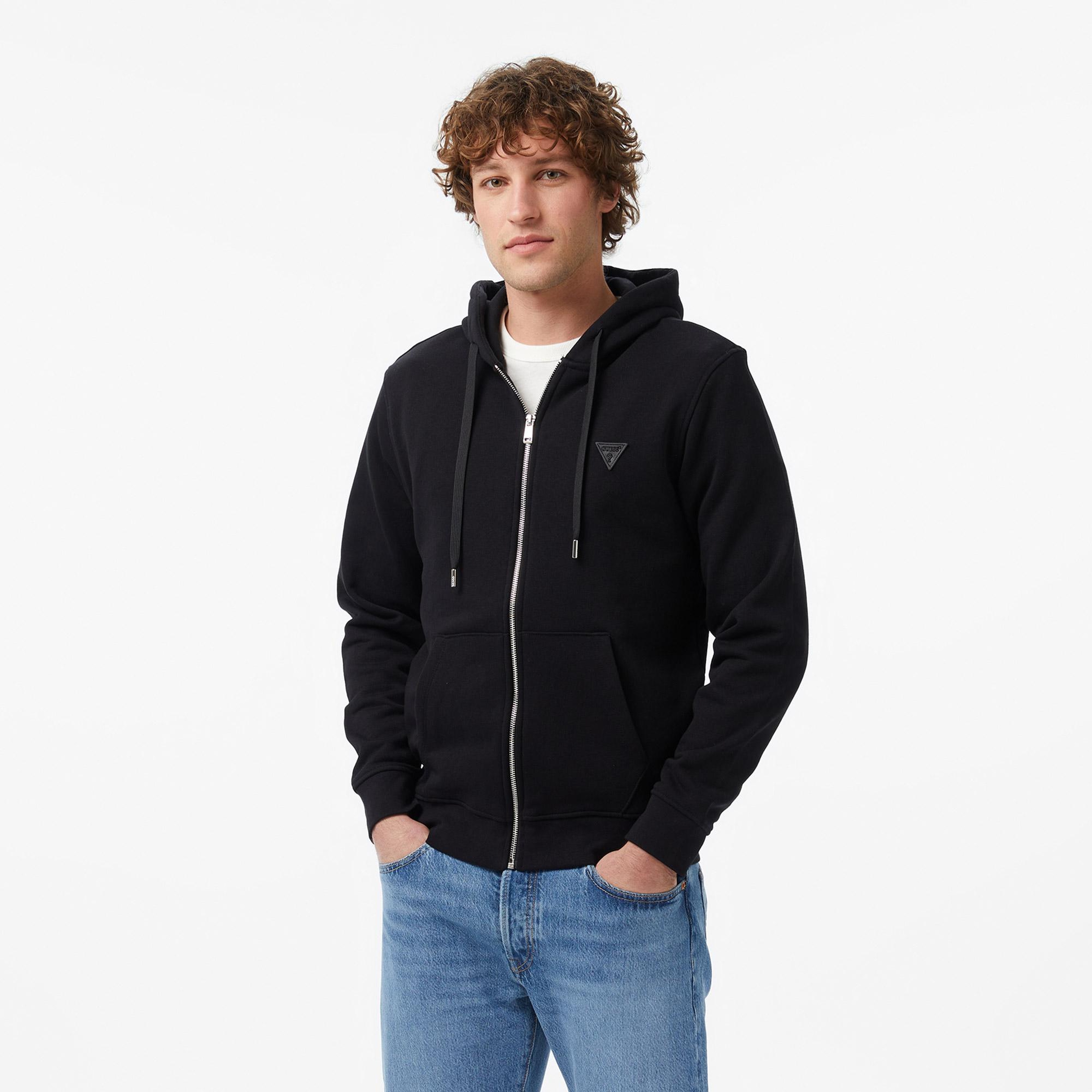 Guess Poly Erkek Siyah Sweatshirt