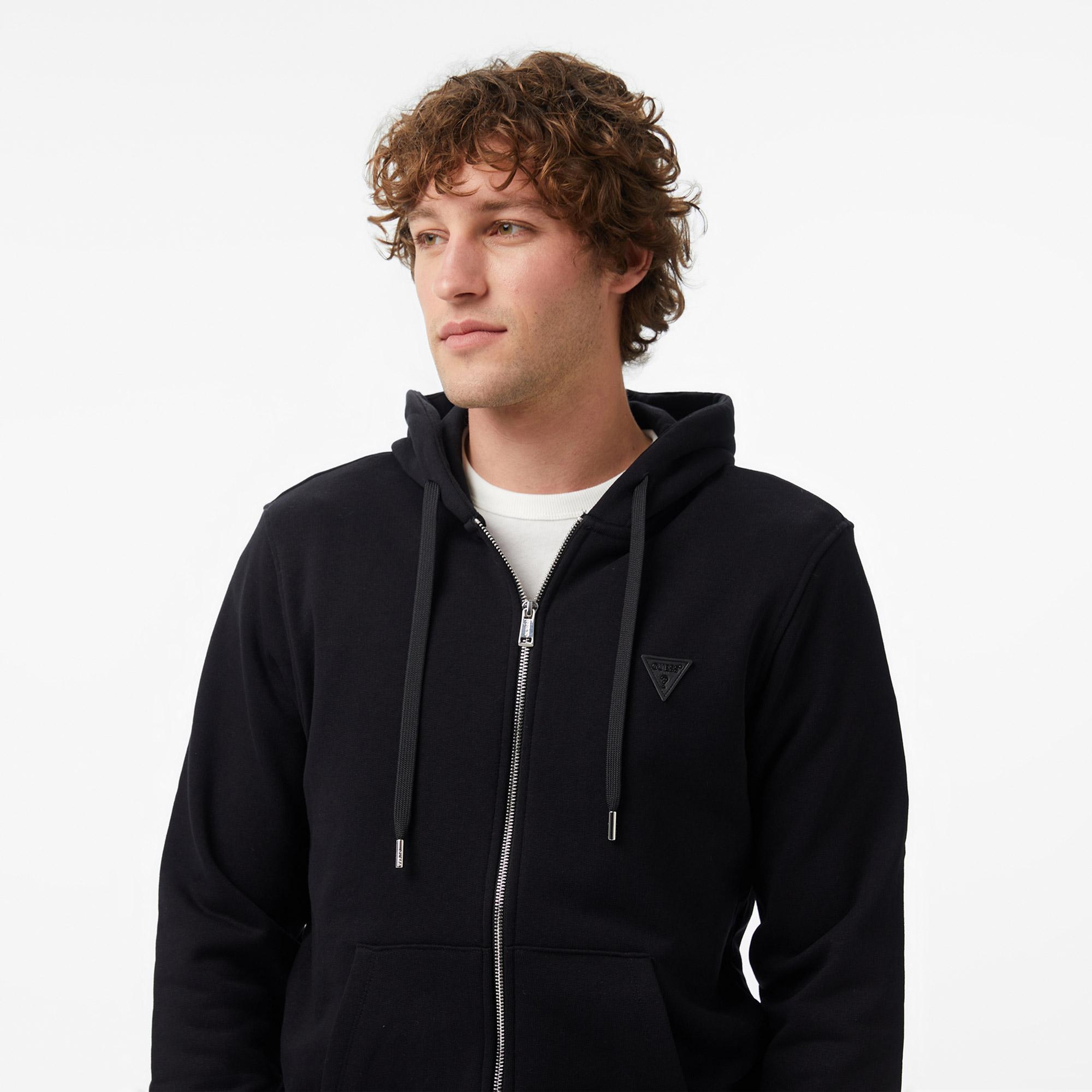 Guess Poly Erkek Siyah Sweatshirt