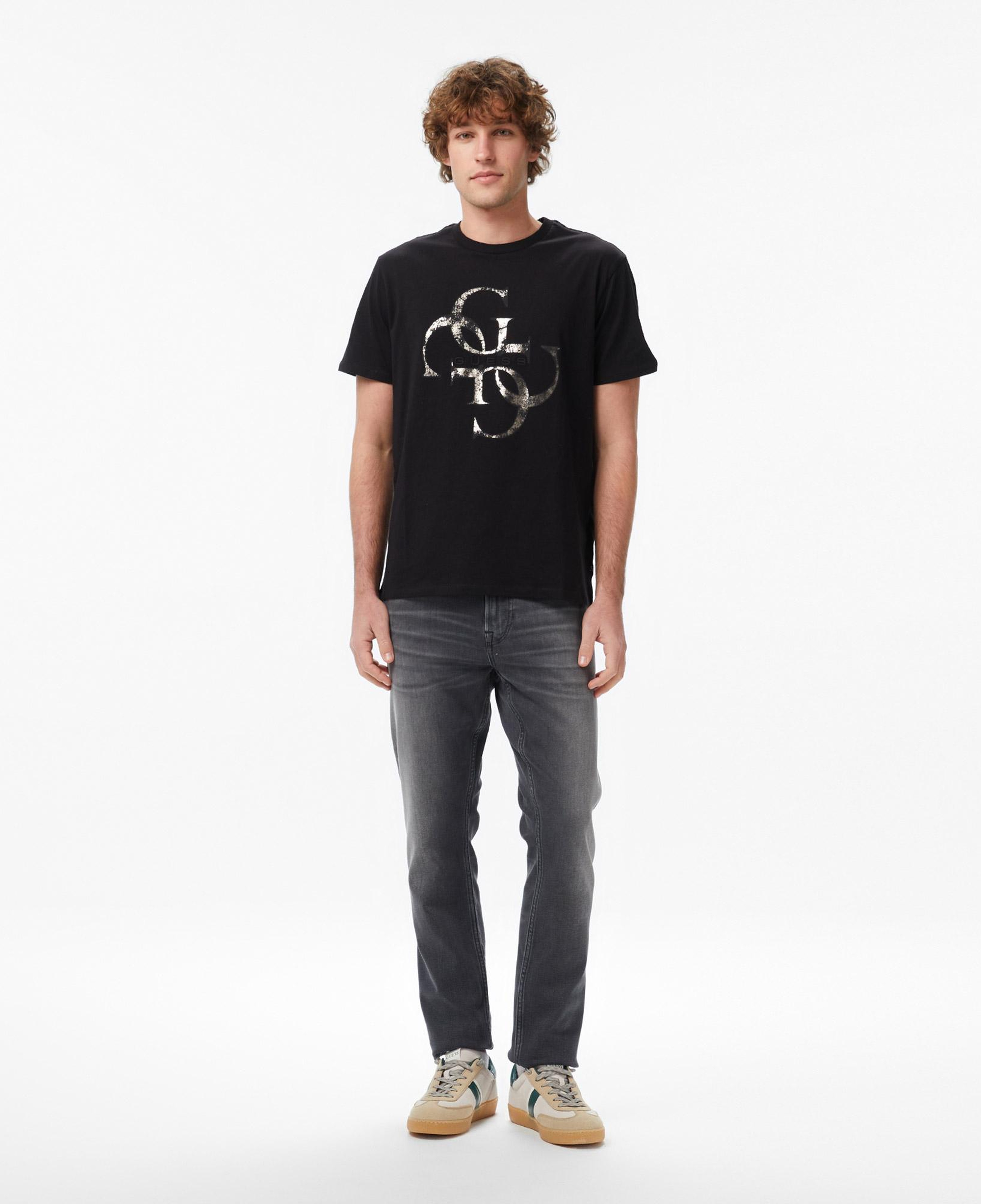 Guess Shimmer Regular Fit Erkek Siyah T-Shirt