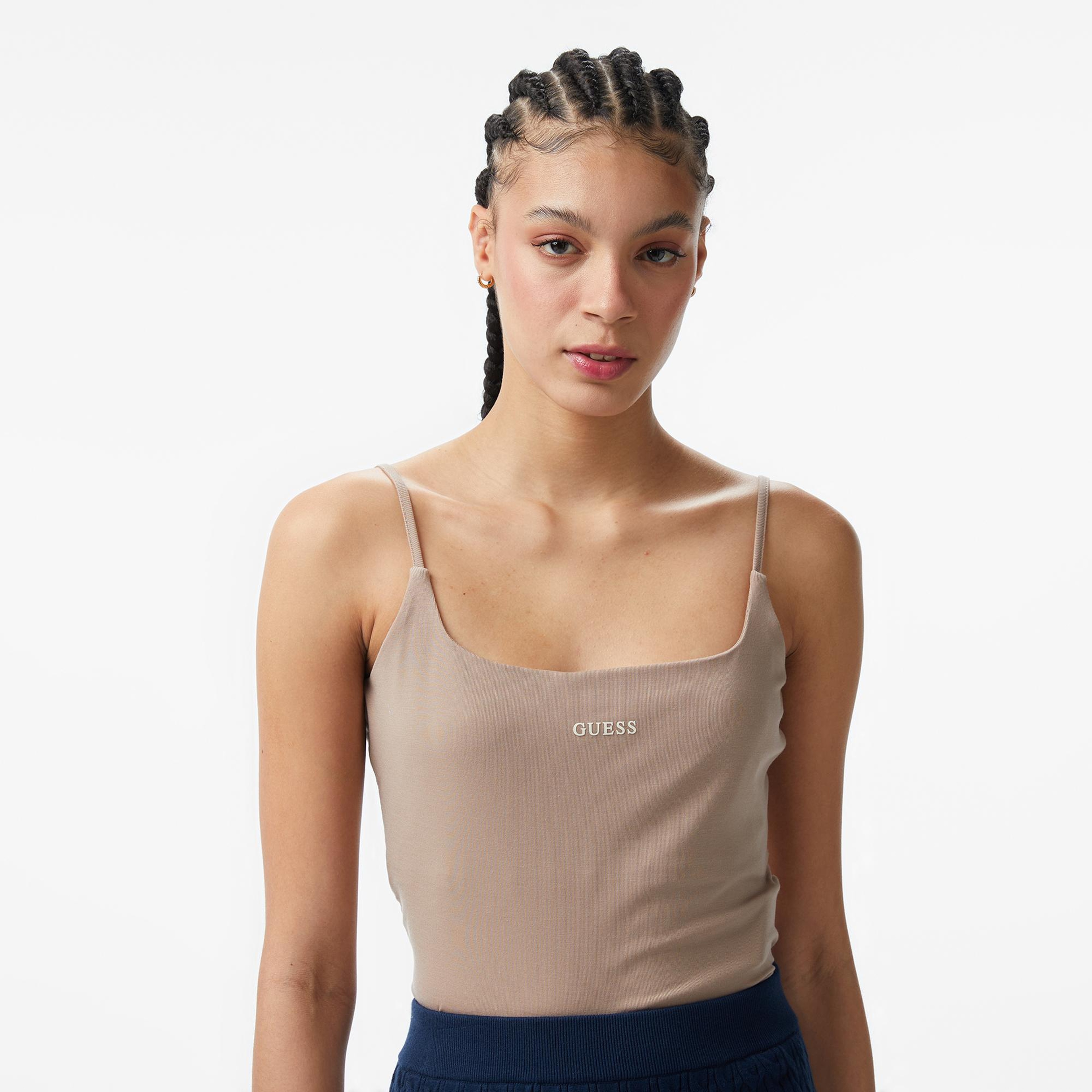 Guess Jasmine Aktif Kadın Bej Sweatshirt