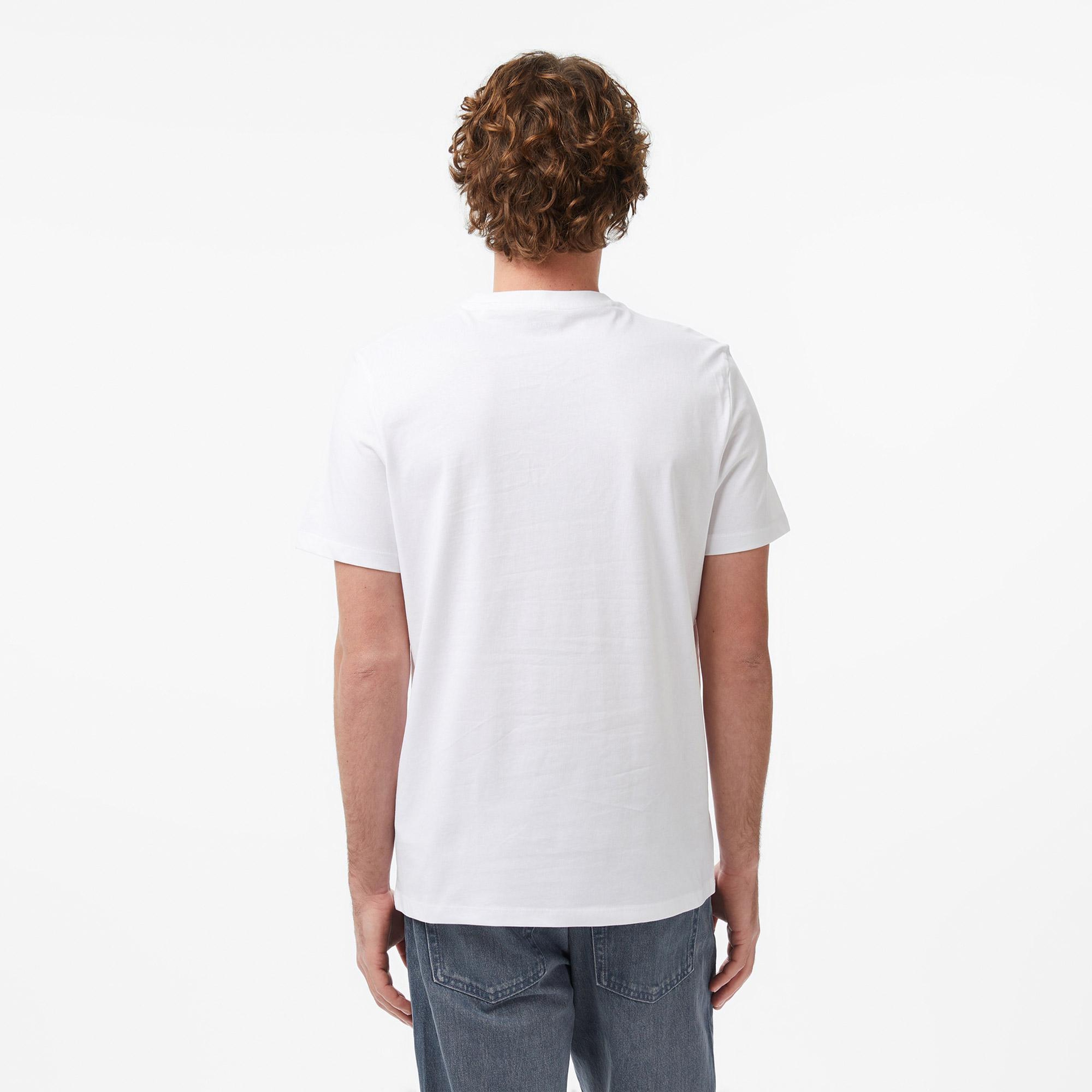 Guess Tiberio Aktif Oversize Fit Erkek Beyaz T-Shirt