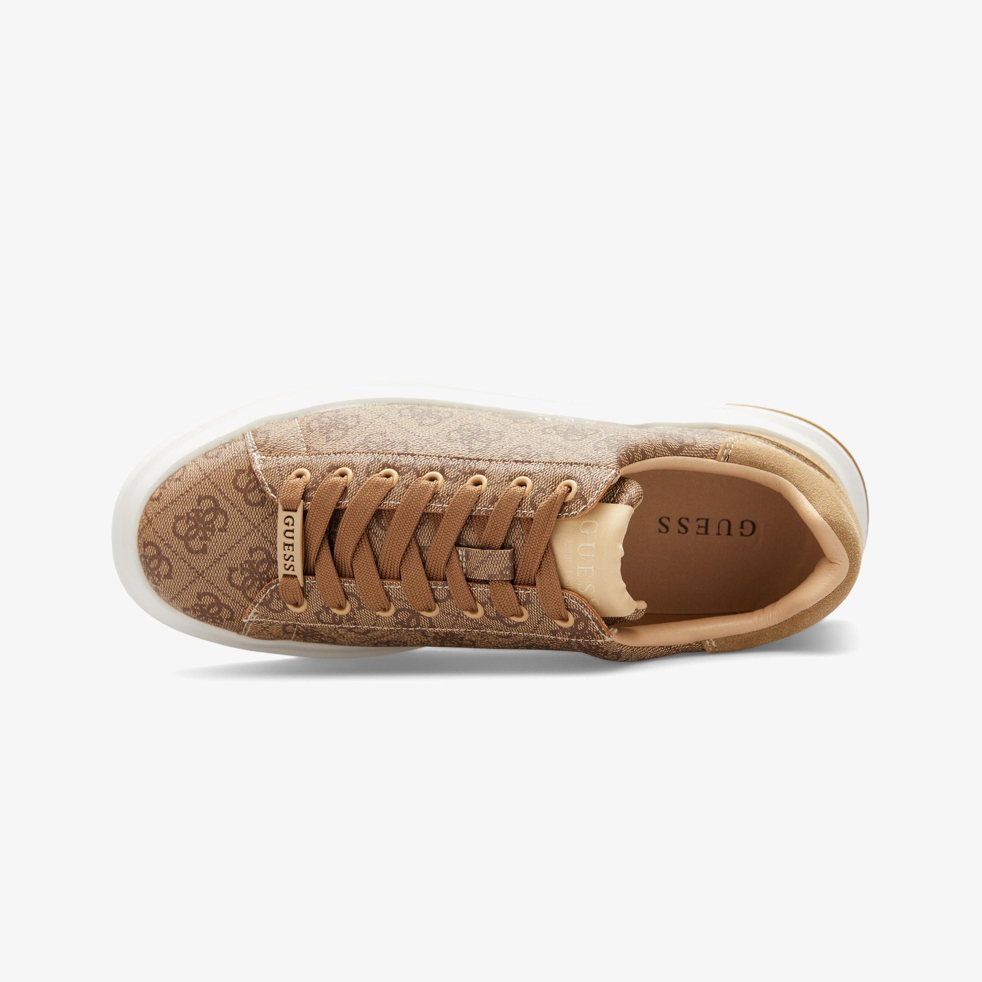 Guess Elba Deri Erkek Bej Sneaker