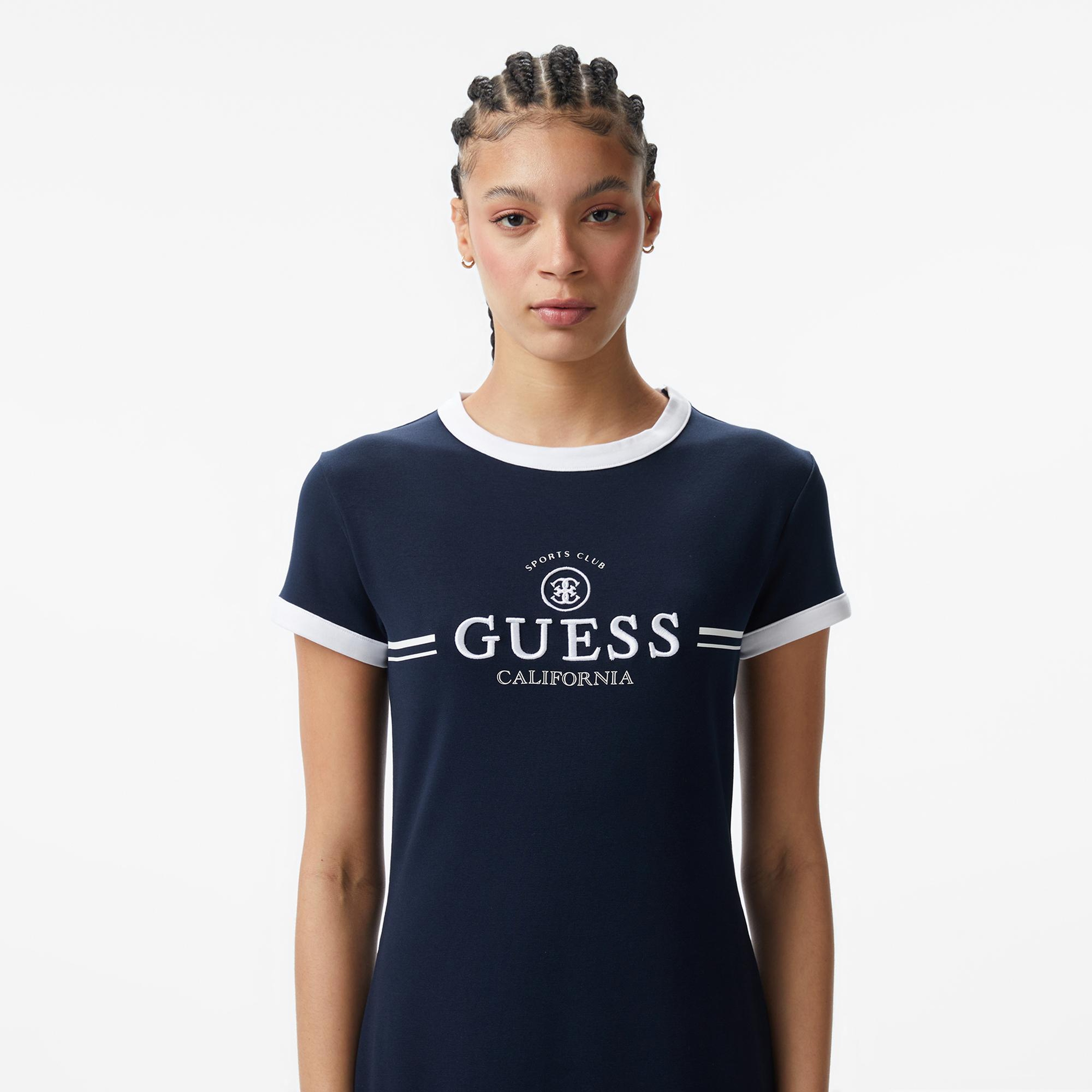 Guess Mila Aktif Straplez Kadın Lacivert Elbise