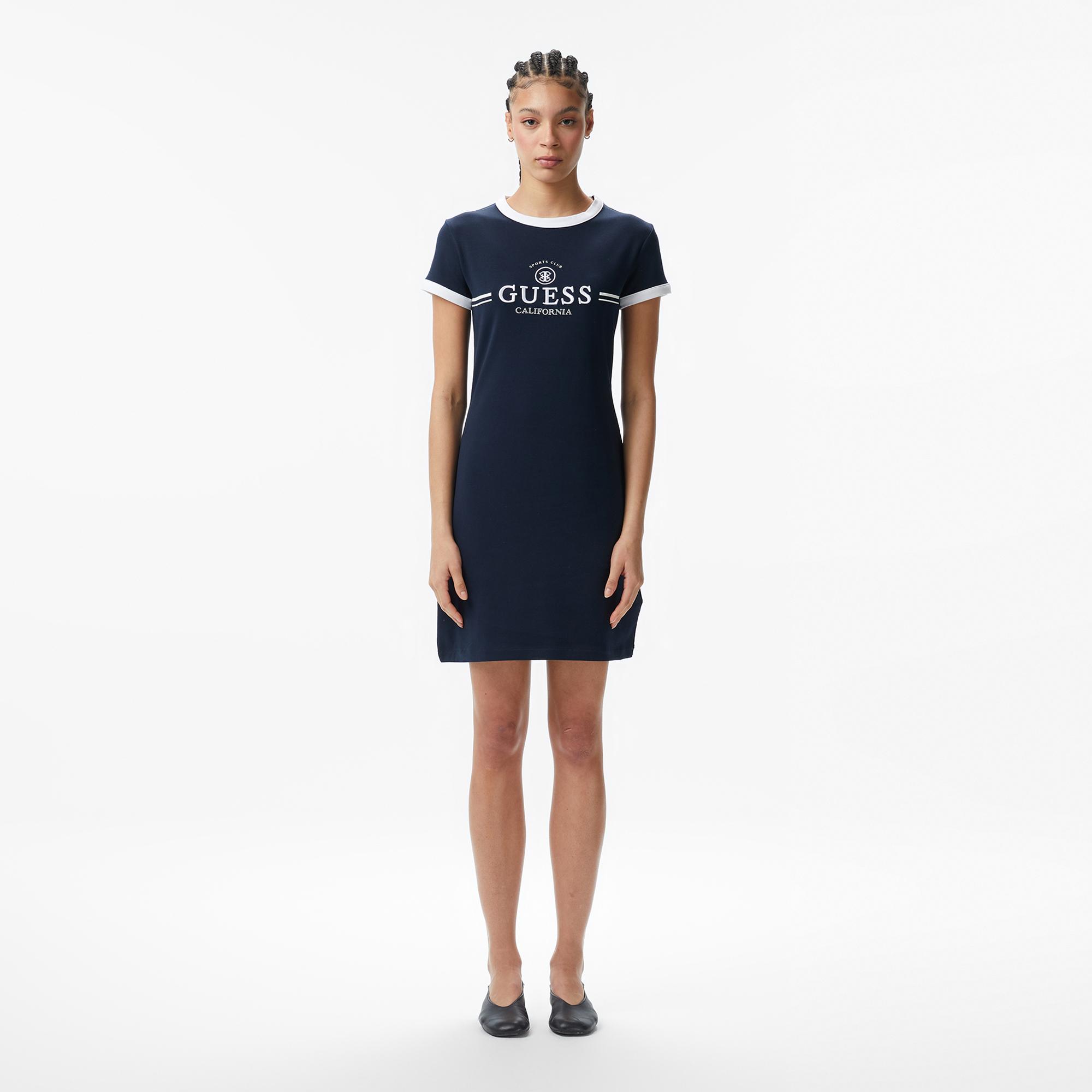 Guess Mila Aktif Straplez Kadın Lacivert Elbise