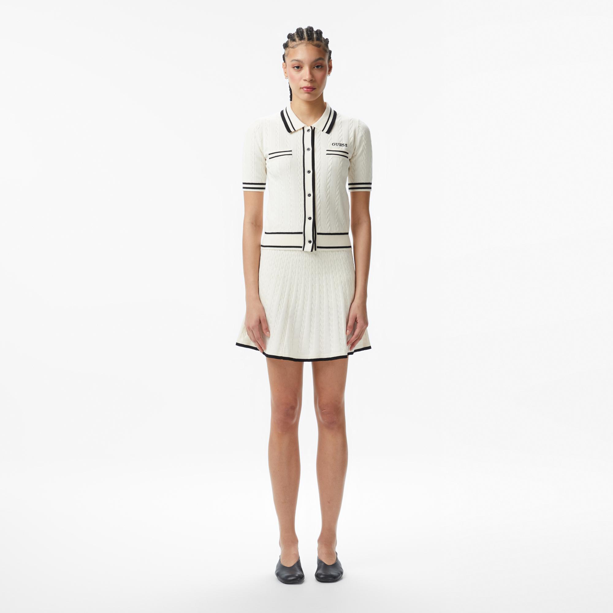 Guess Shari Aktif Kadın Beyaz Hırka