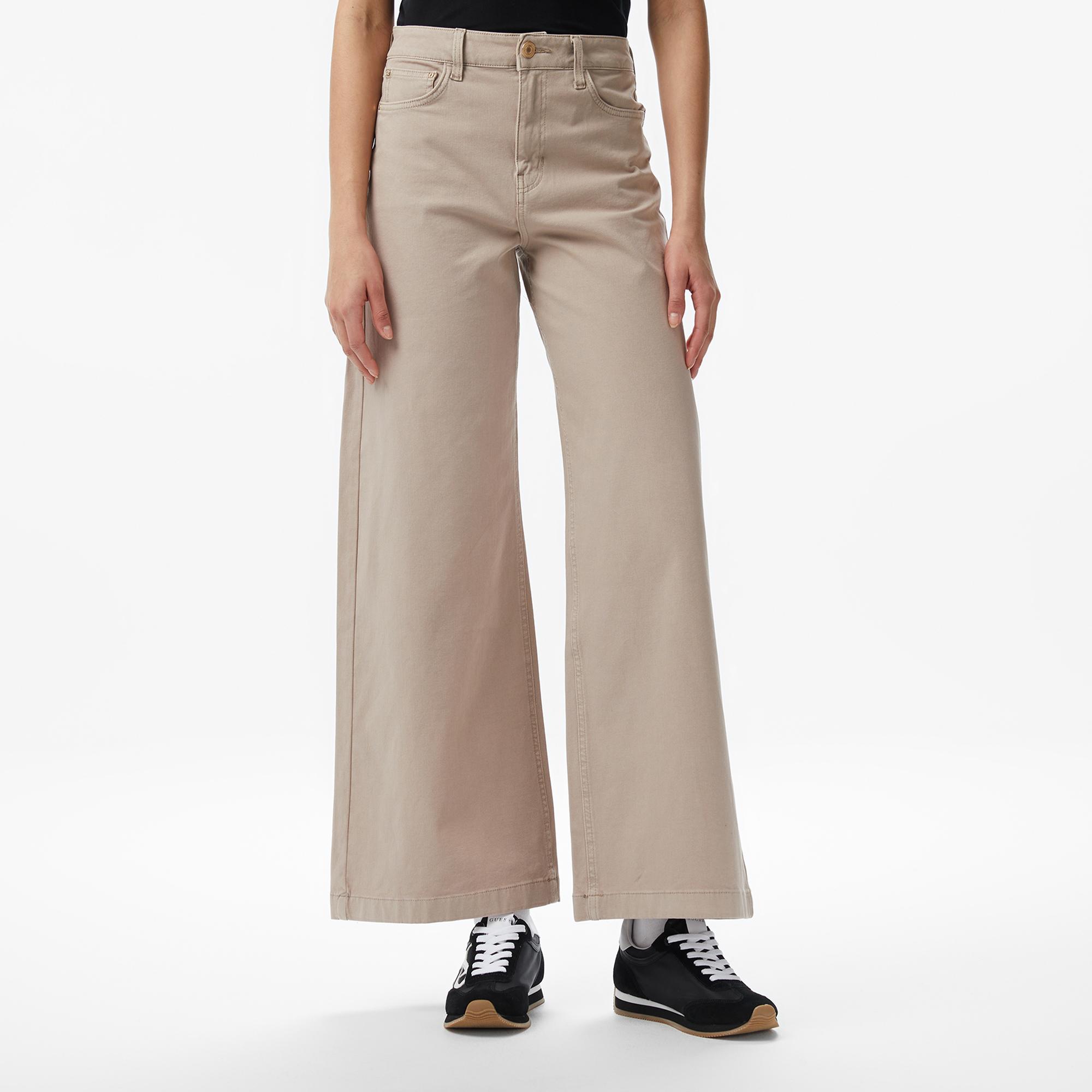 Guess Bellagio Skinny Fit Kadın Bej Pantolon